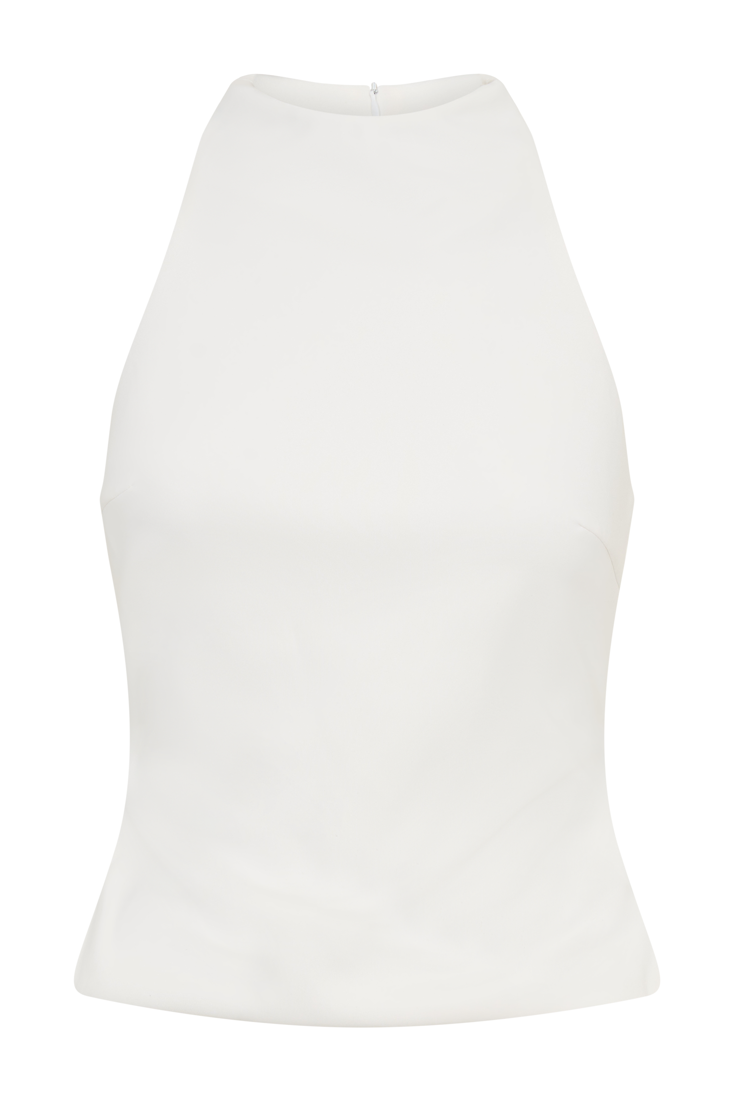Portia Scuba Sleeveless Top - White #9