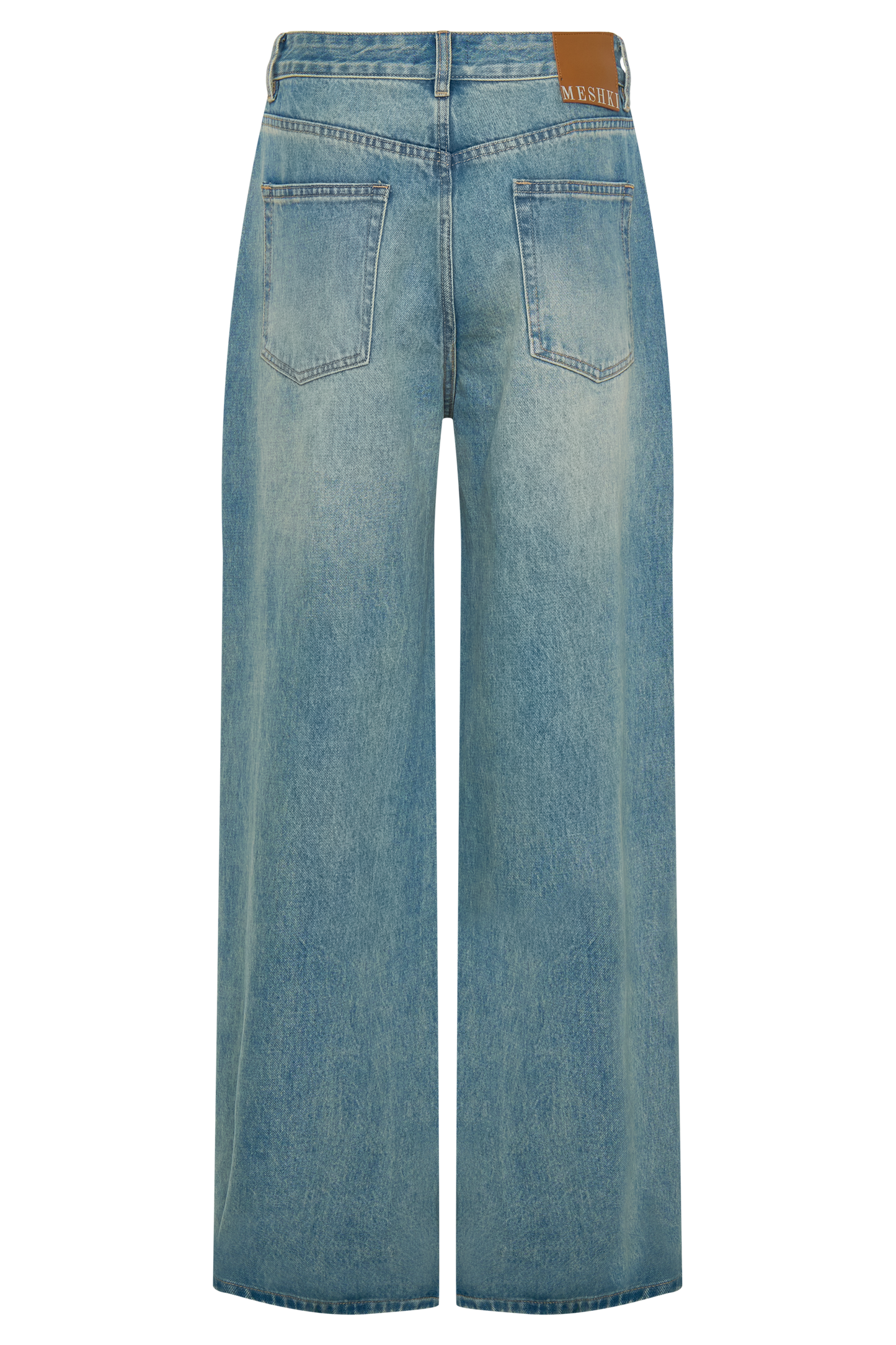Romi Mid Rise Wide Leg Jeans - Faded Mid Blue