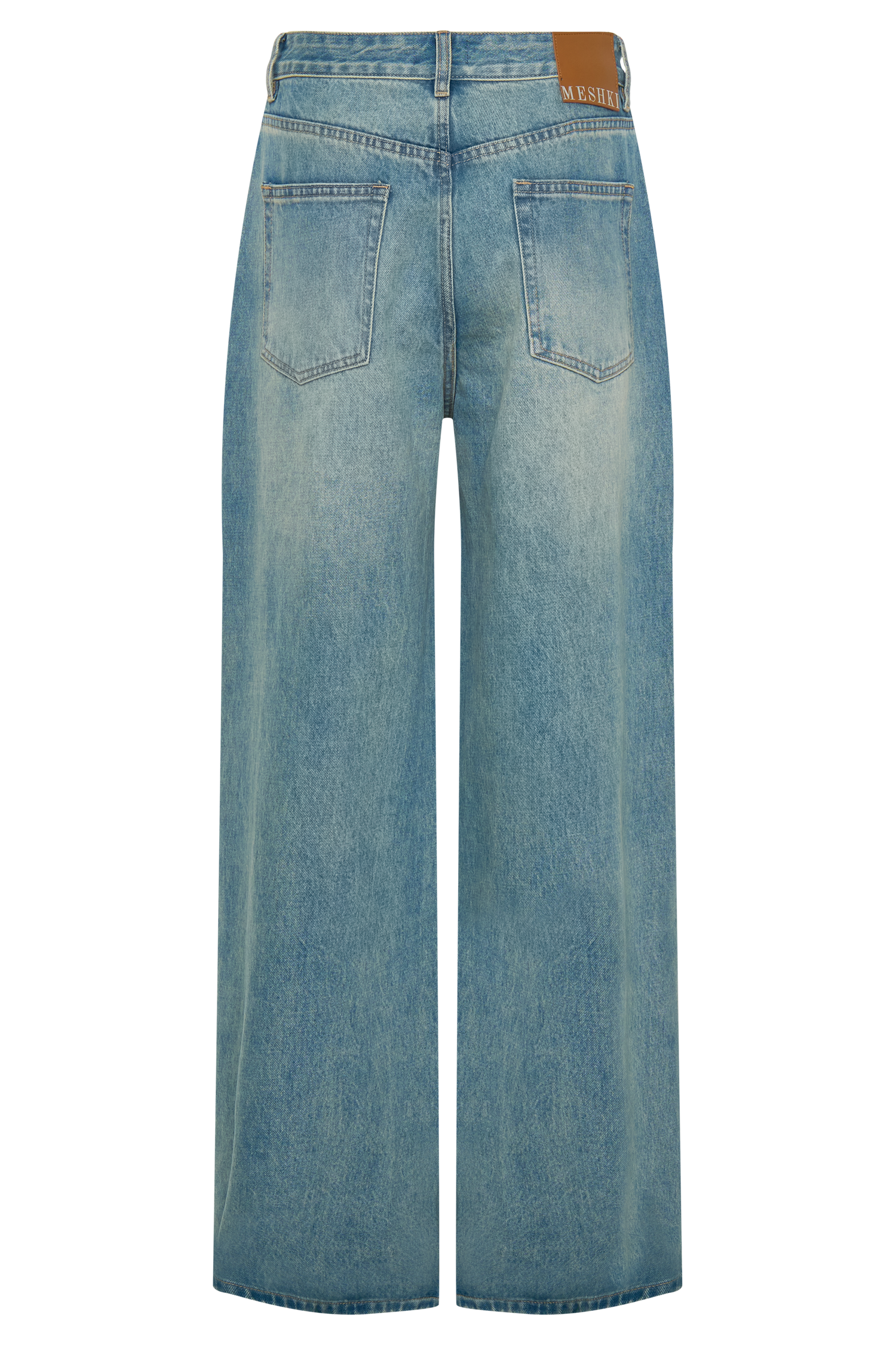 Romi Mid Rise Wide Leg Jeans - Faded Mid Blue #8