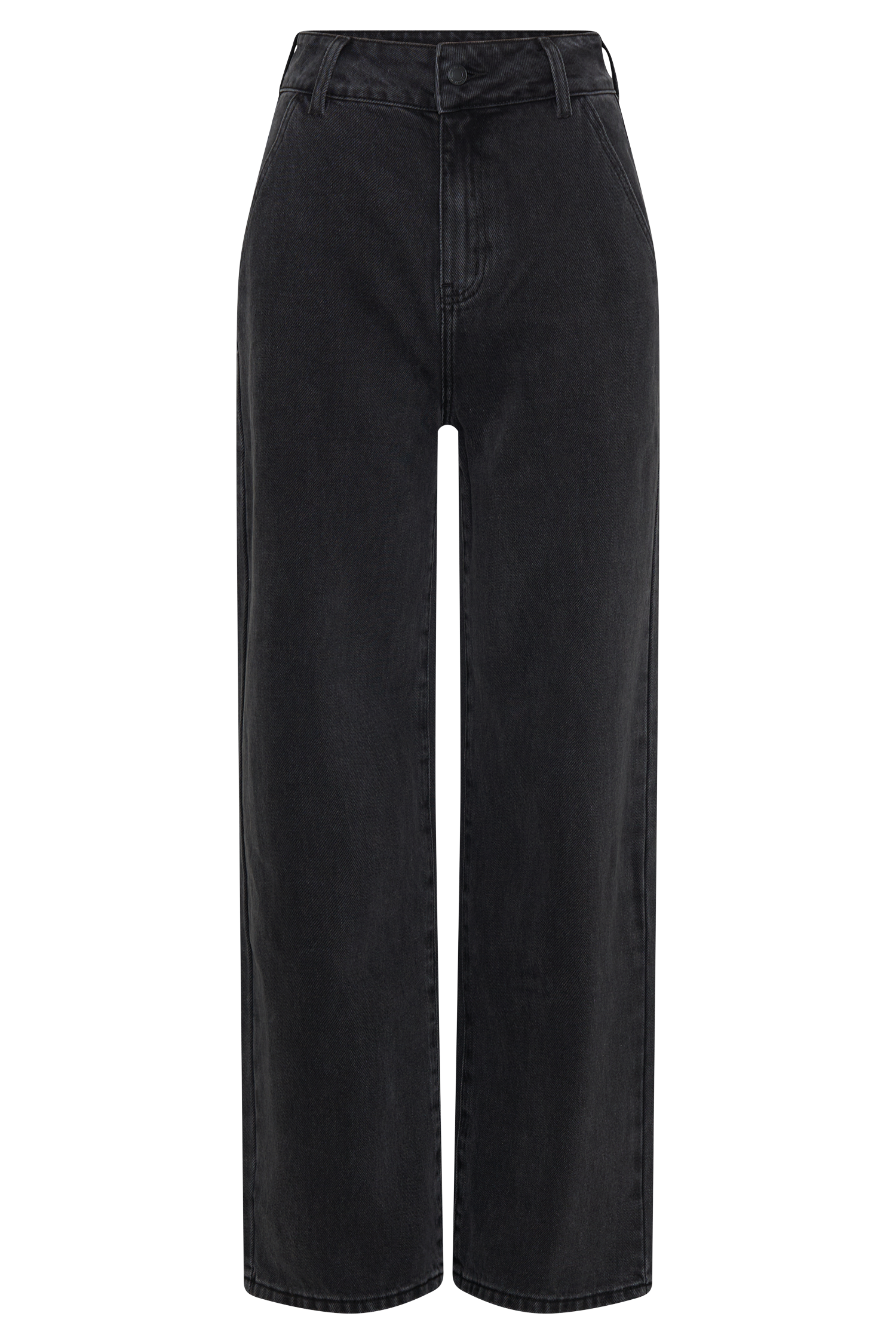 Roxy Wide Leg High Waist Denim Jeans Washed Black MESHKI