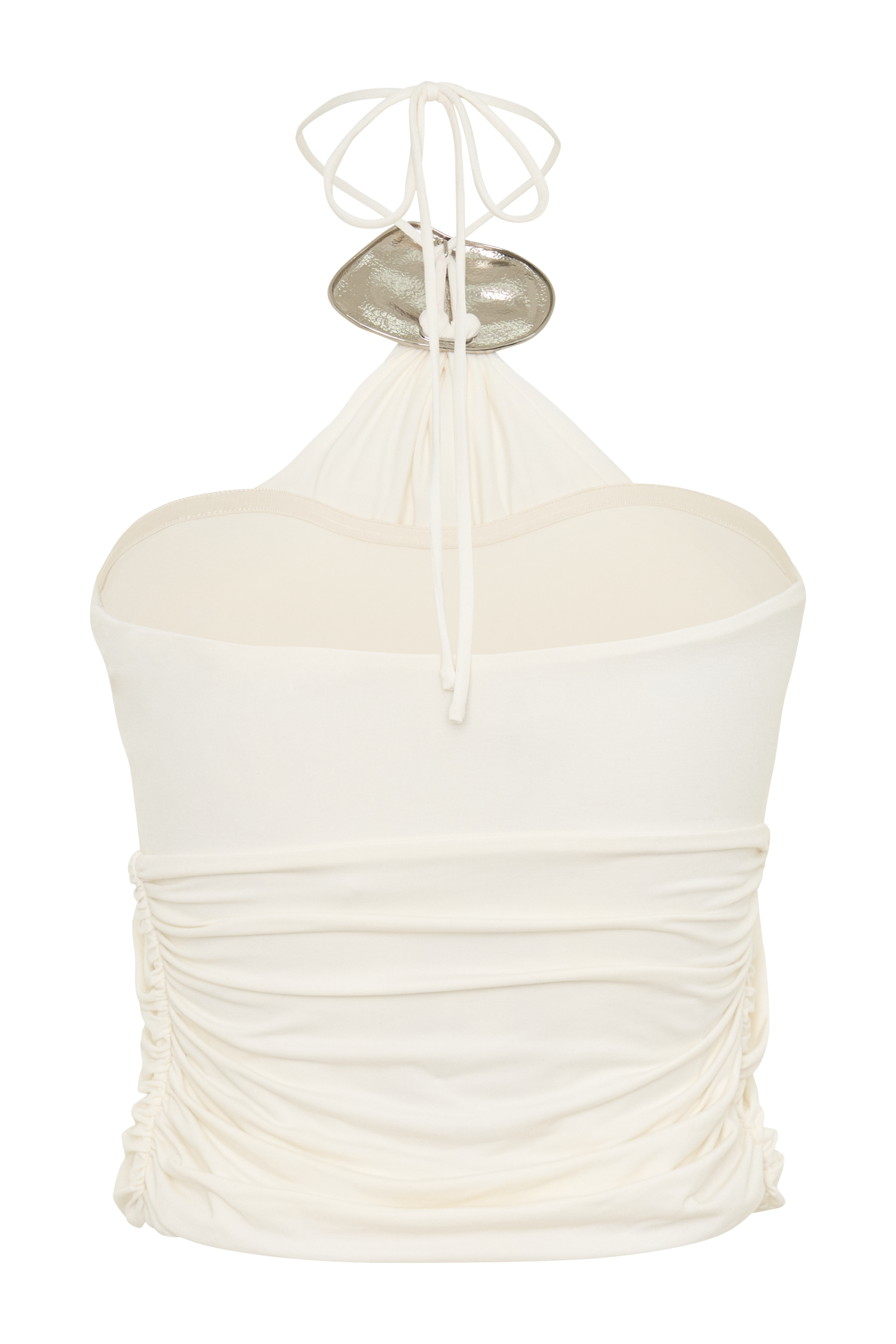 Sade Halter Top With Hardware - Ivory #10