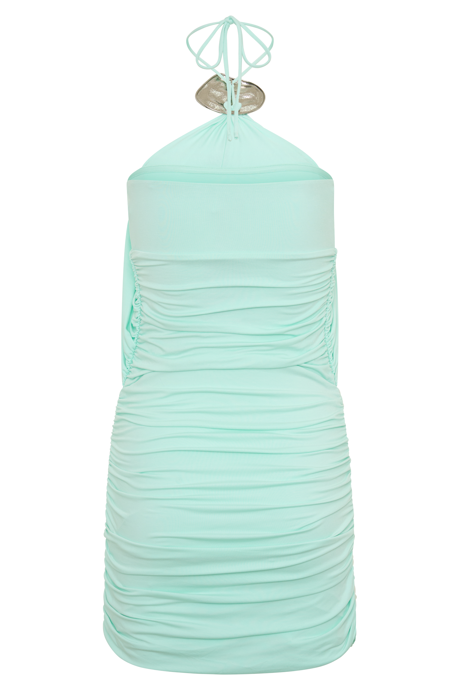Sade Halter With Hardware Mini Dress - Sea Blue #8
