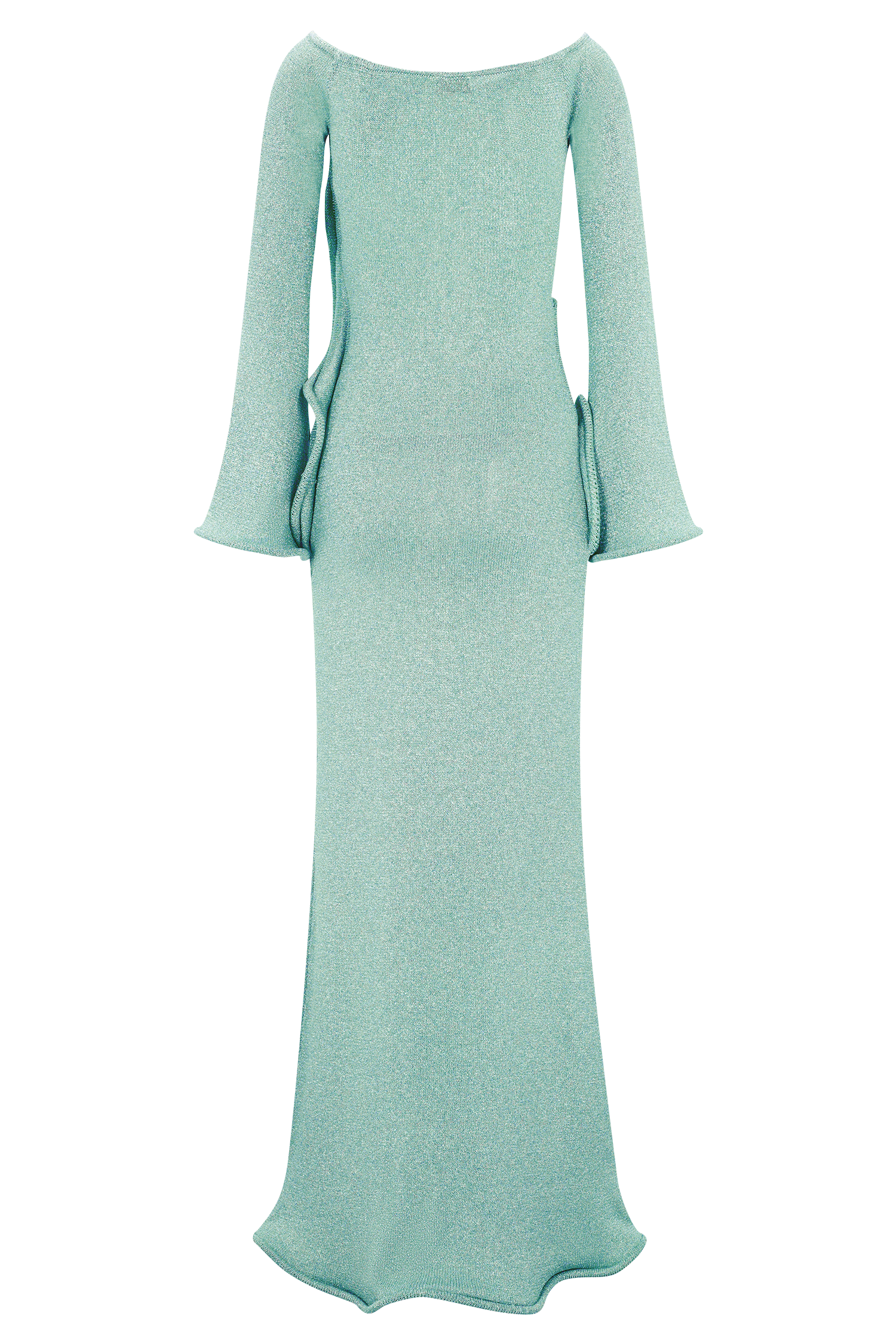 Sandrine Lurex Knit Maxi Dress - Aqua #10