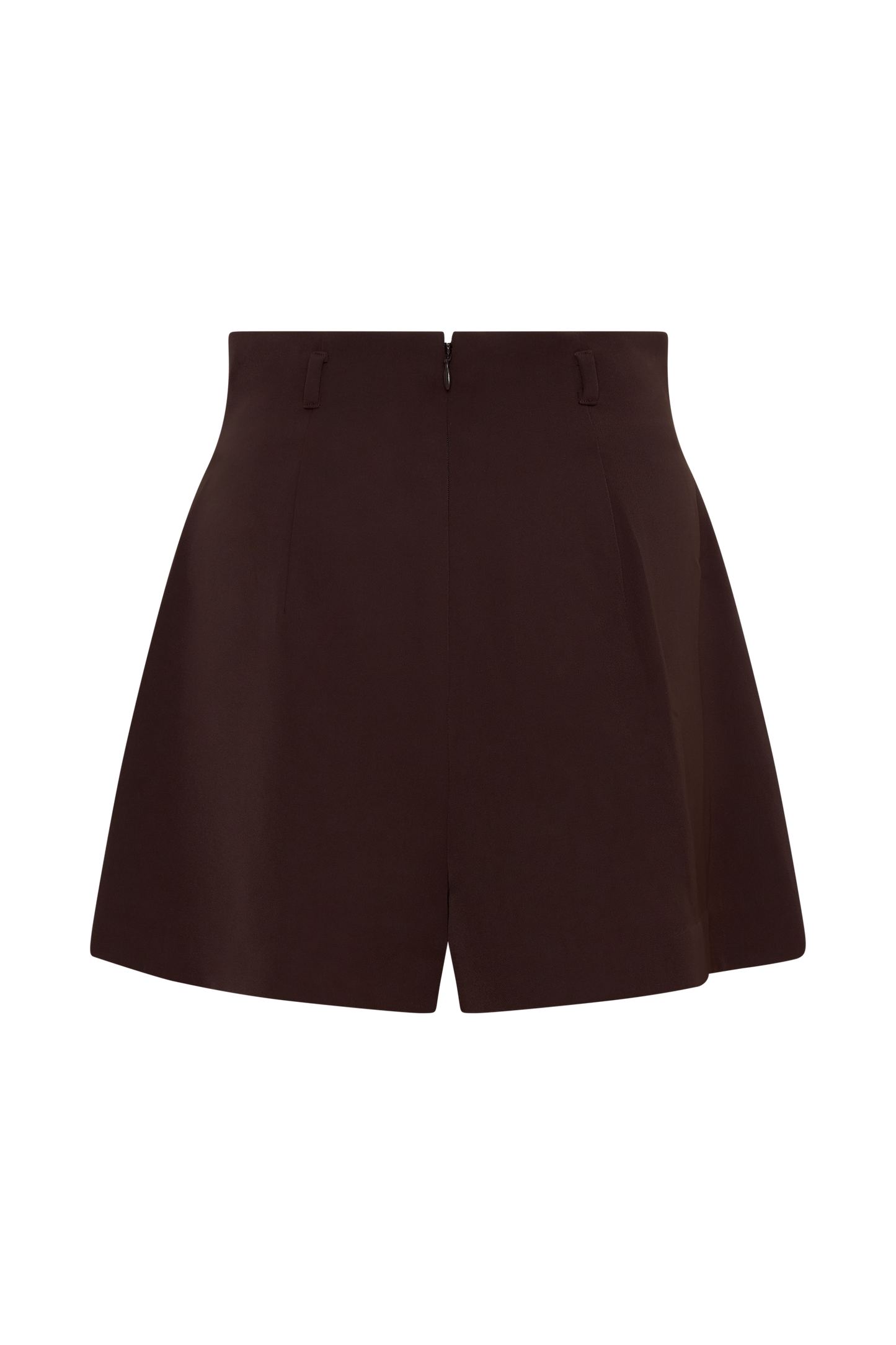 Simone Pleated Suiting Short - Dark Chocolate