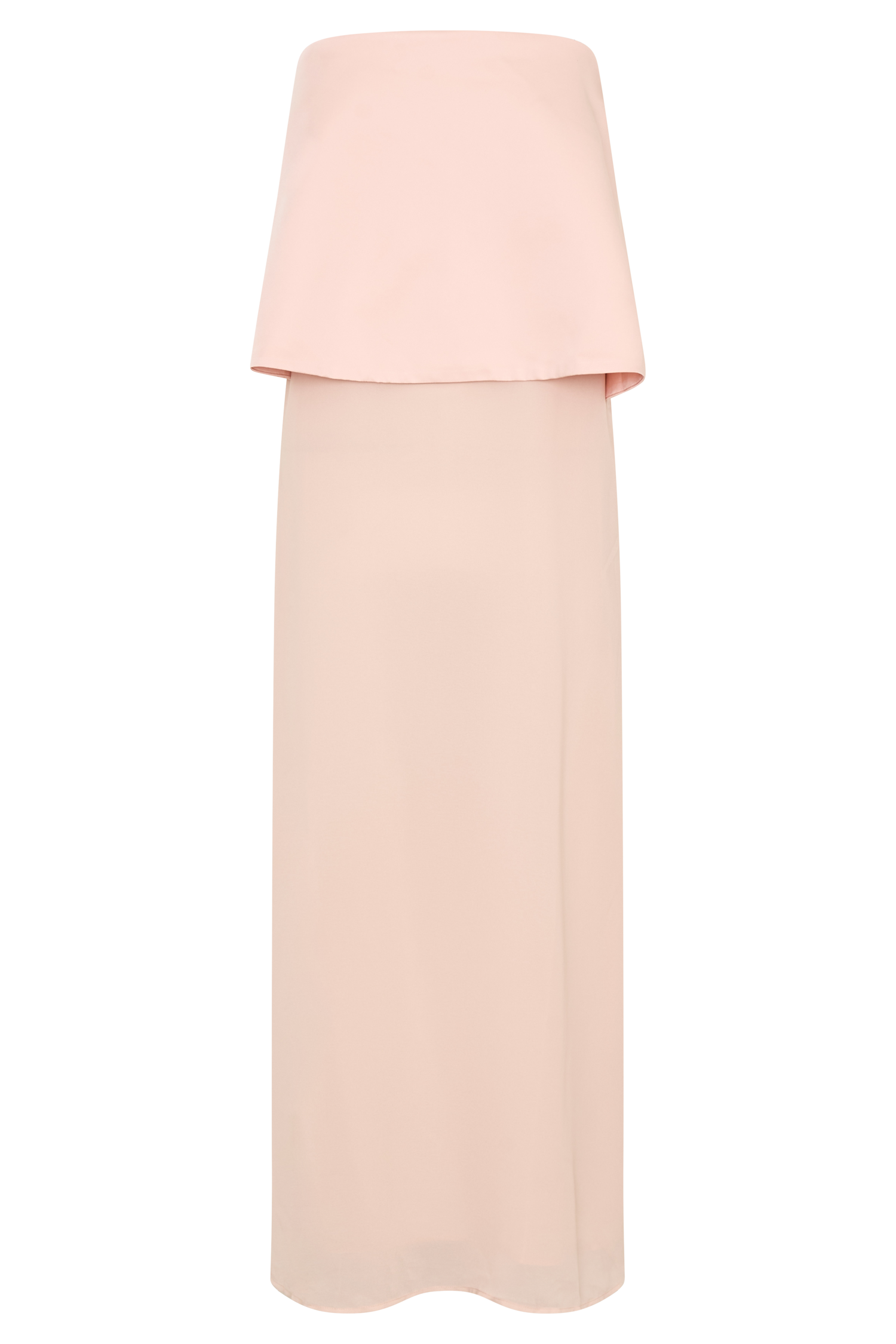 Sophia Satin Strapless Maxi Dress - Peach #9