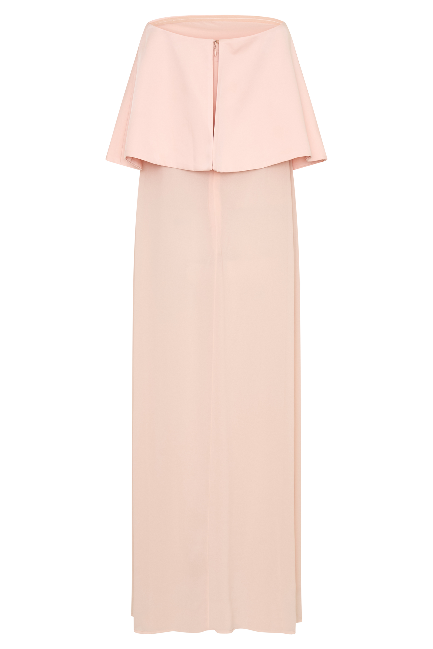 Sophia Satin Strapless Maxi Dress - Peach