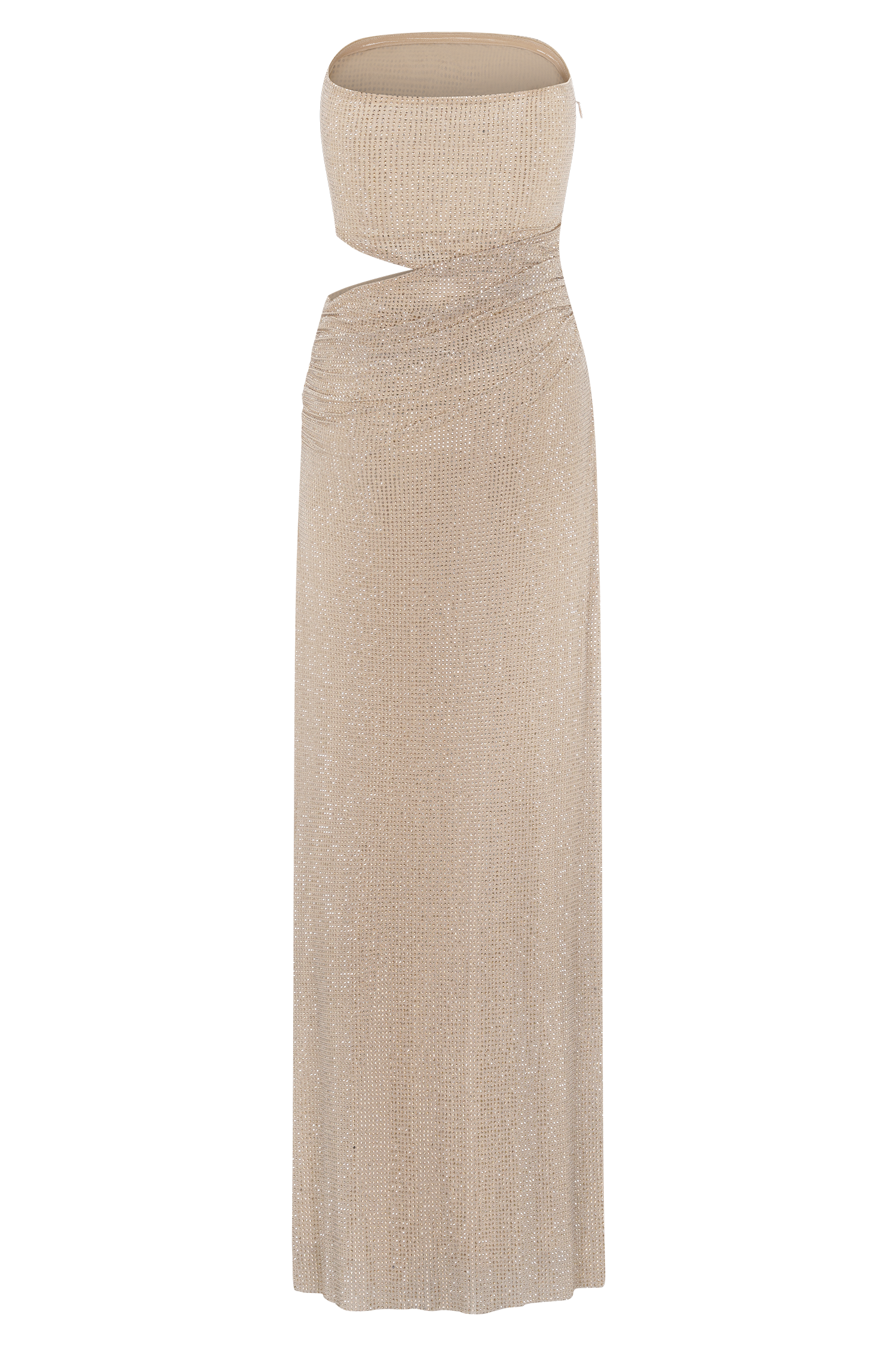 Starla Strapless Diamante Maxi Dress - Gold #10