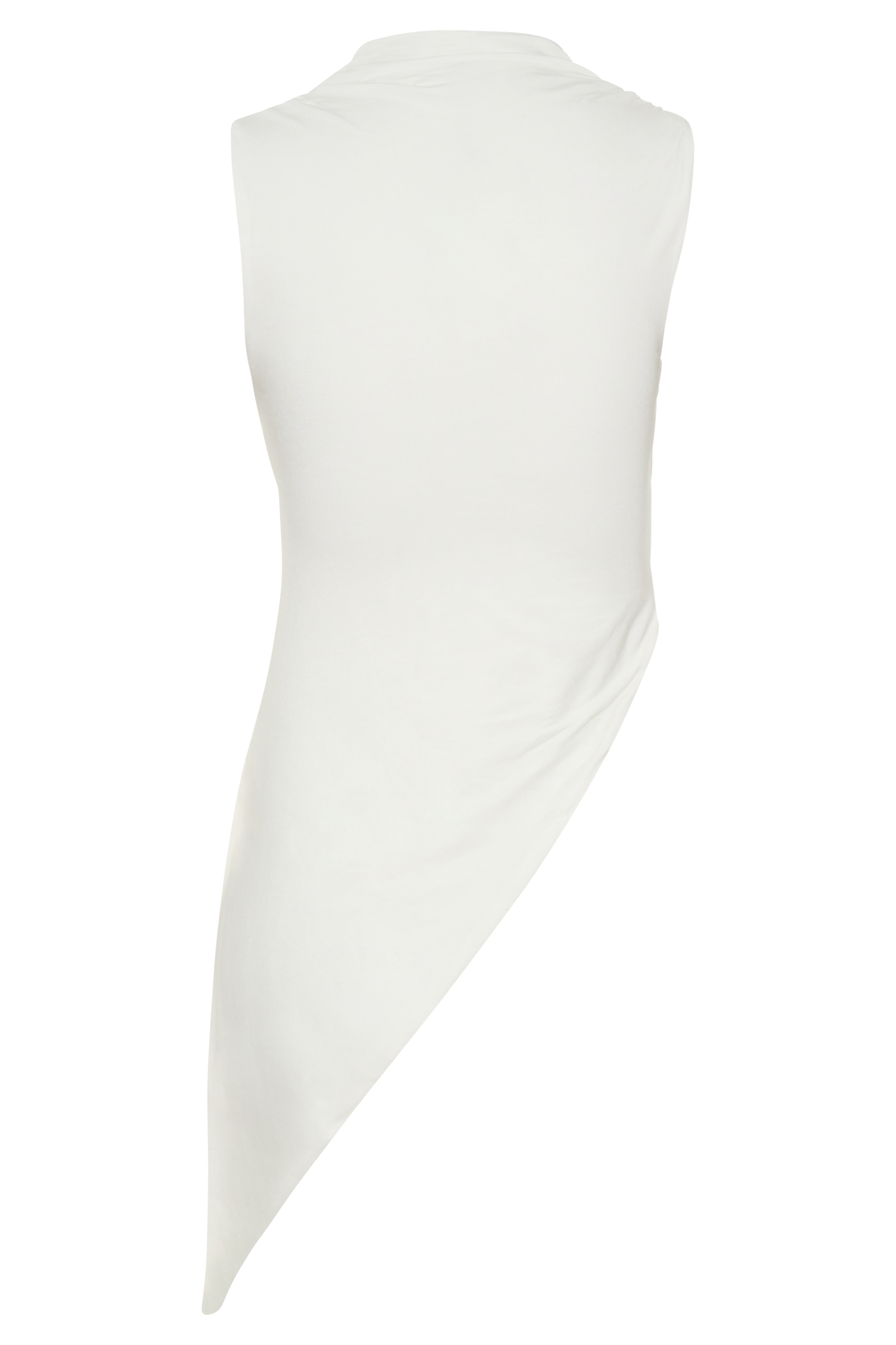 Suong High Neck Gathered Top - White #8