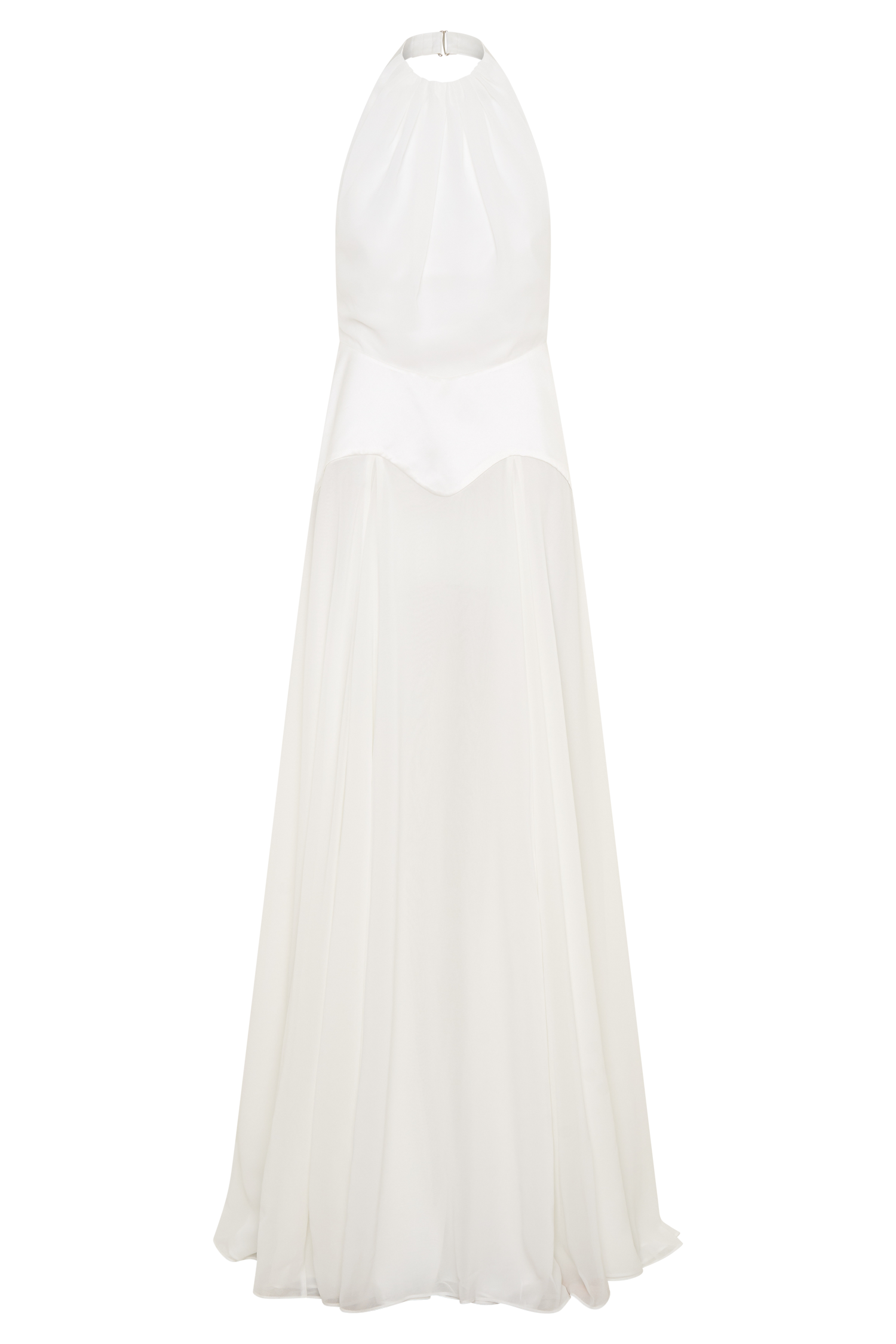 Susan Chiffon Halter Maxi Dress - Ivory #9