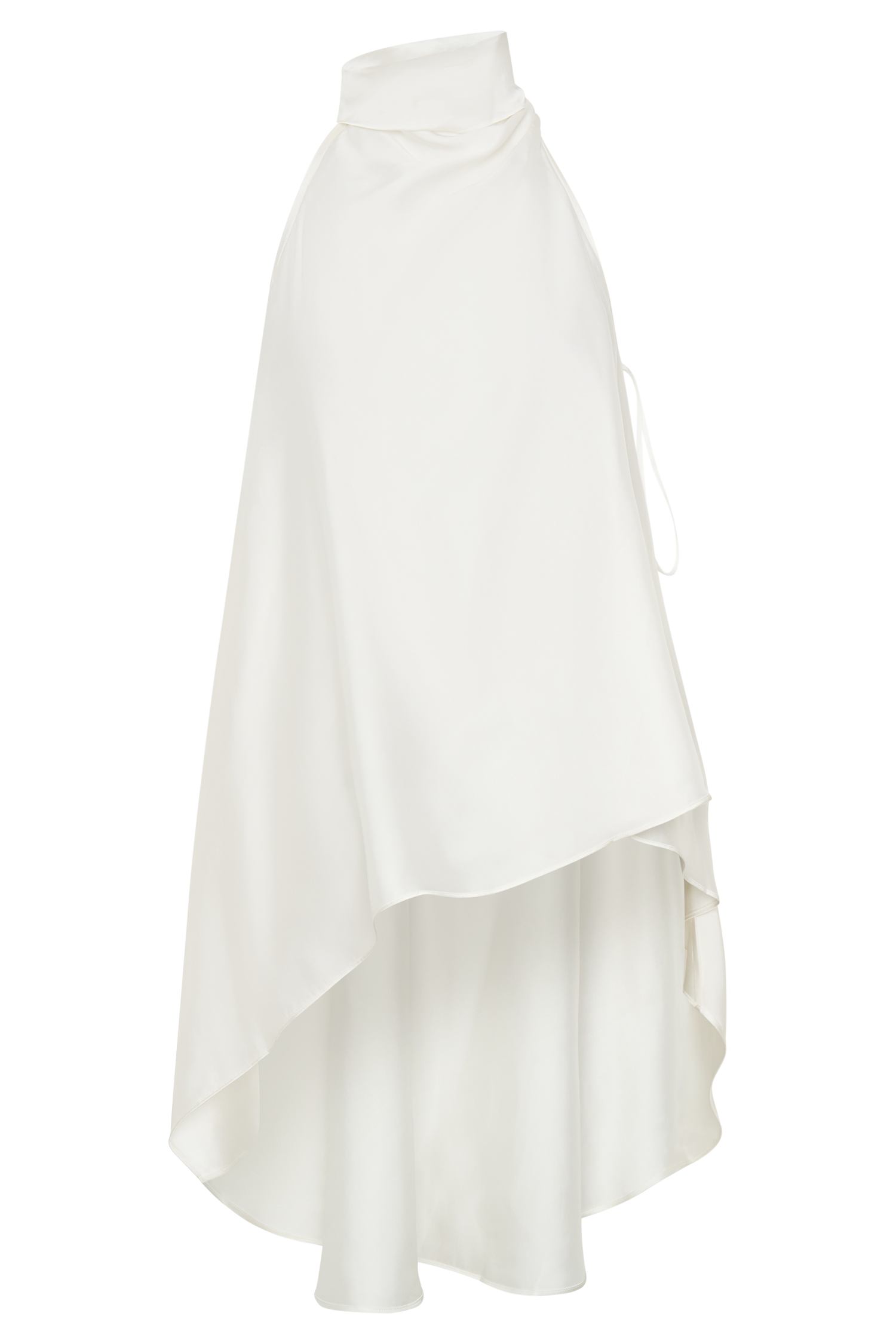 Sydney Asymmetrical Satin Halter Top - Ivory #6