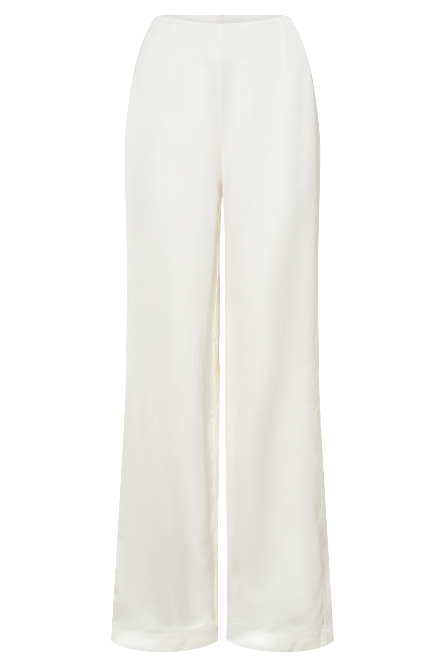 Sydney Straight Leg Satin Pants - Ivory #6