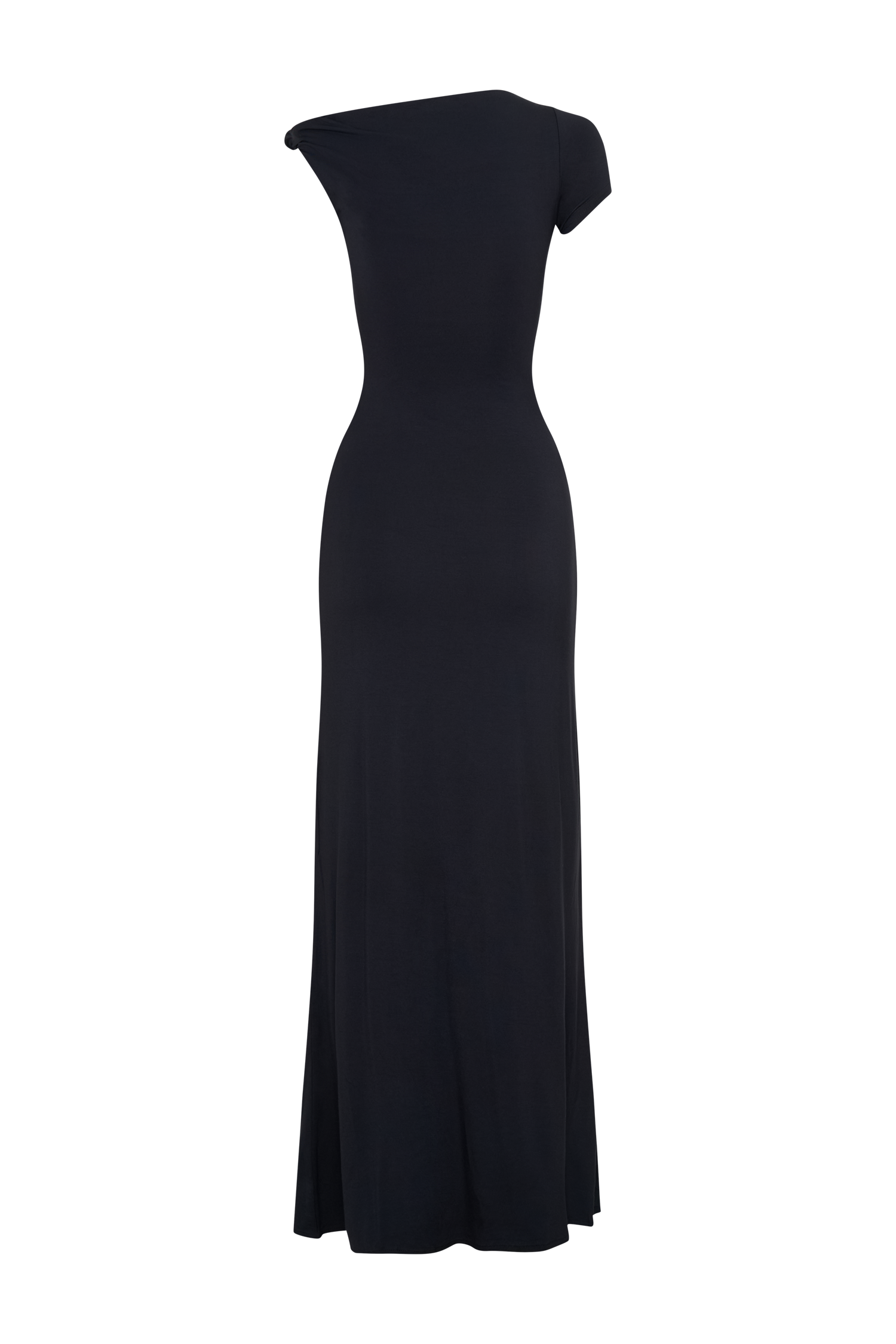 Tamsin Short Sleeve Modal Maxi Dress - Black | MESHKI Tamsin Short Sleeve Modal Maxi Dress - Black | MESHKI