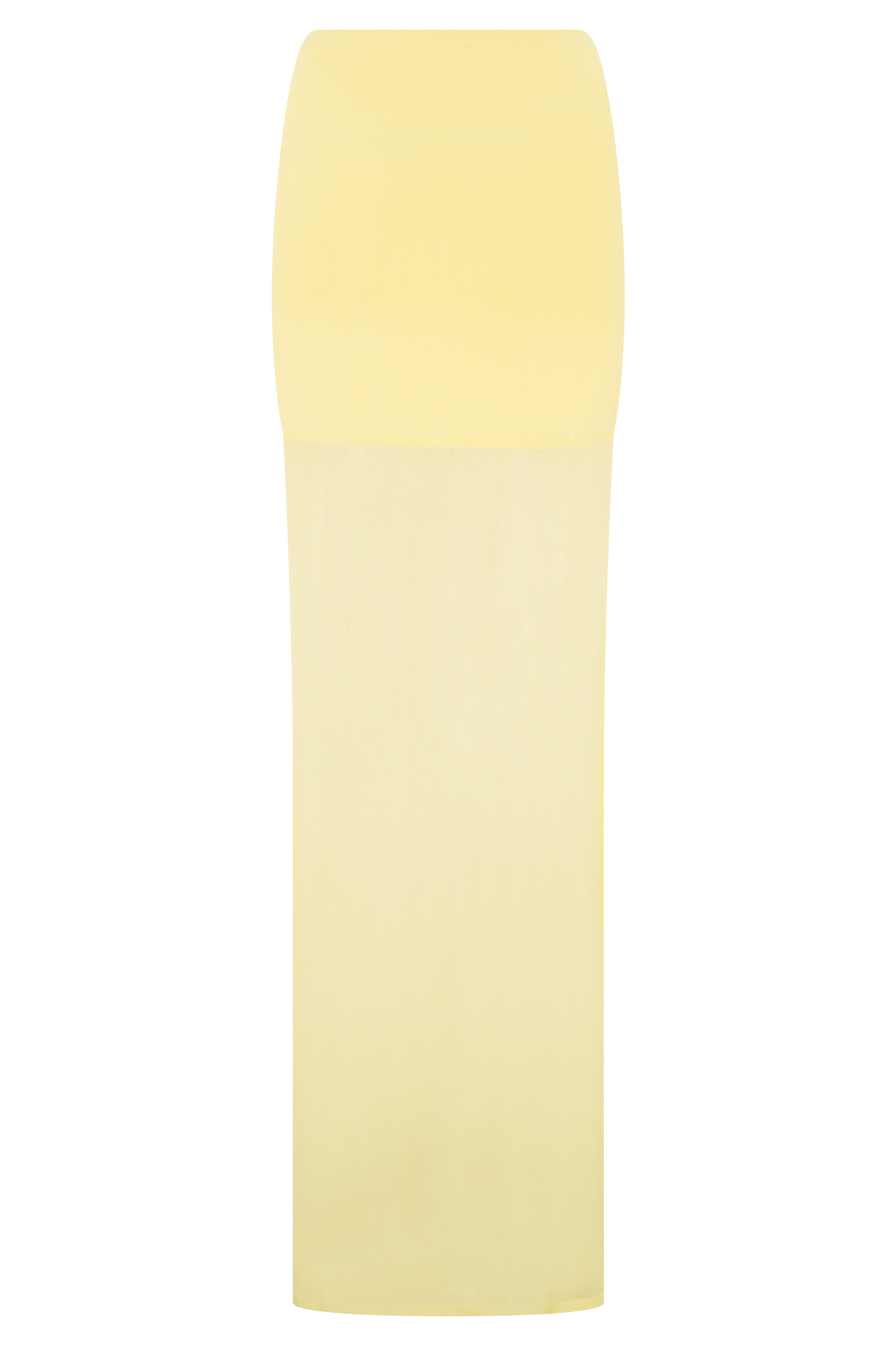 Tanyel Sheer And Bandage Knit Maxi Skirt - Lemon