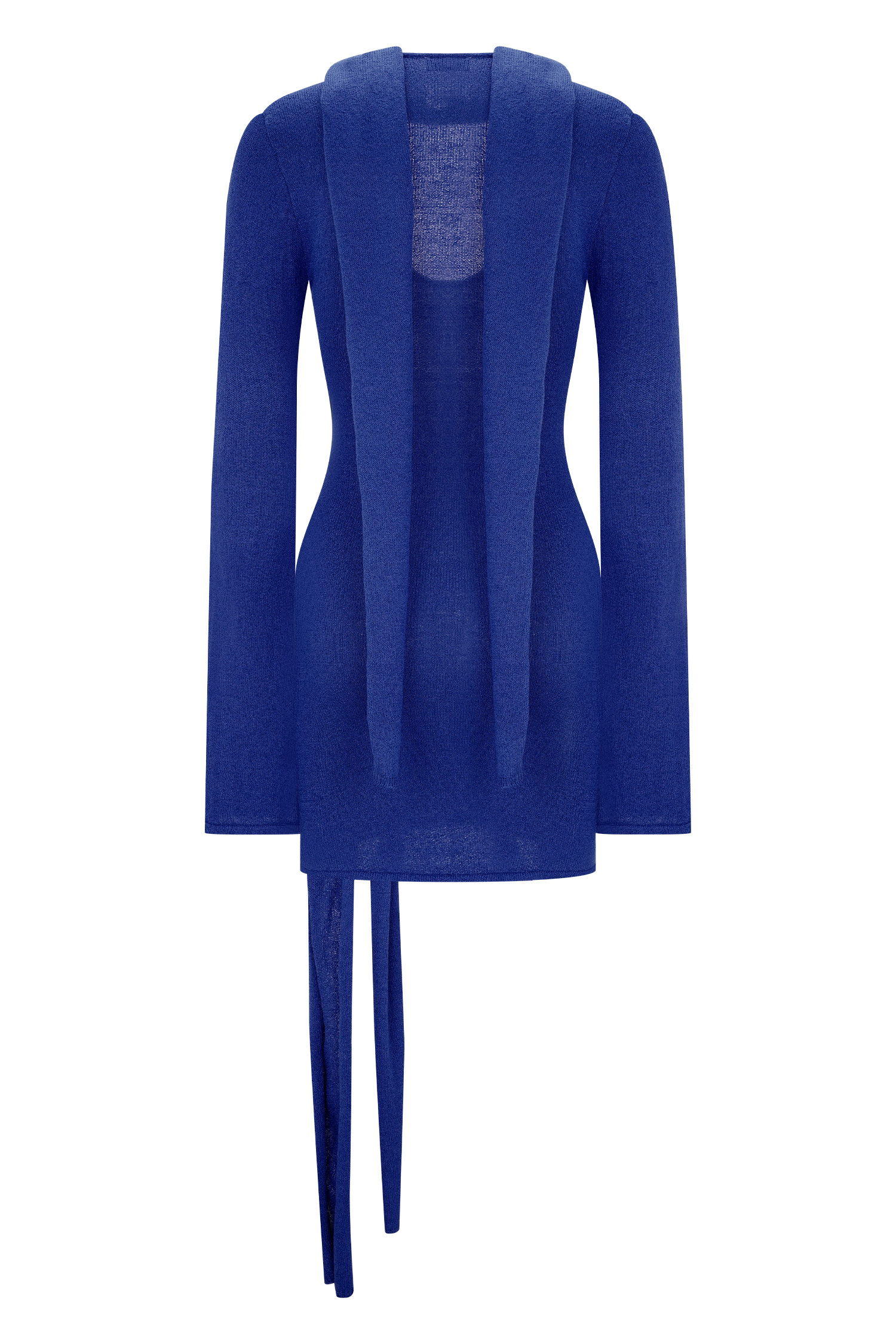 Taron Knit Mini Dress With Scarf - Cobalt #8
