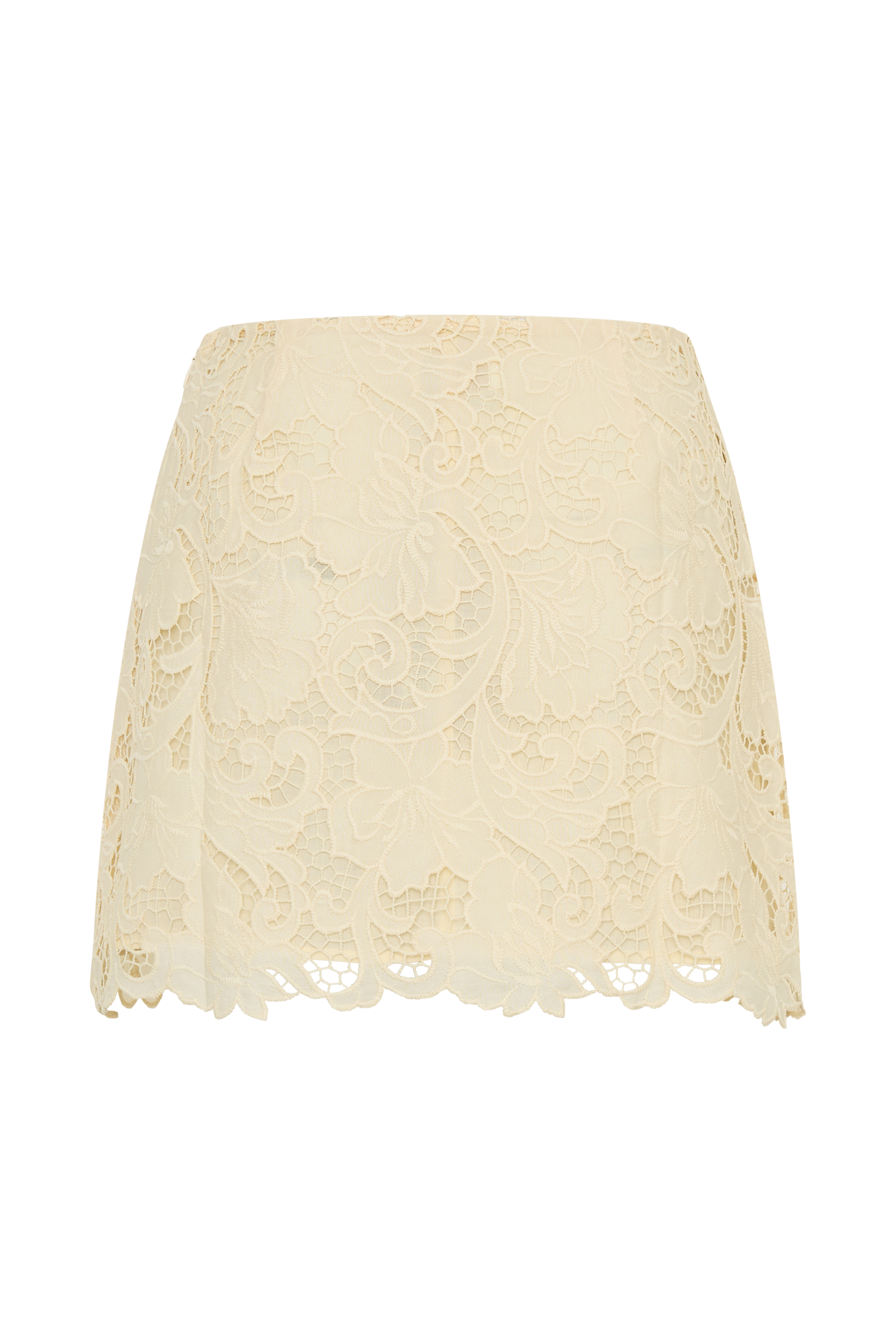 Tessa Broderie Mini Skirt - Lemon #8