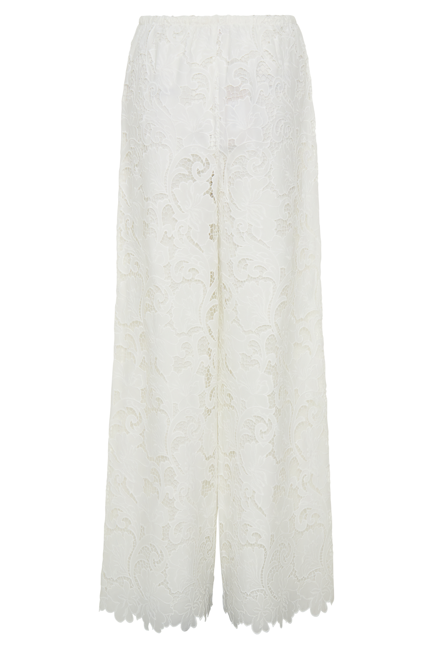 Tessa Broderie Straight Leg Pants - White