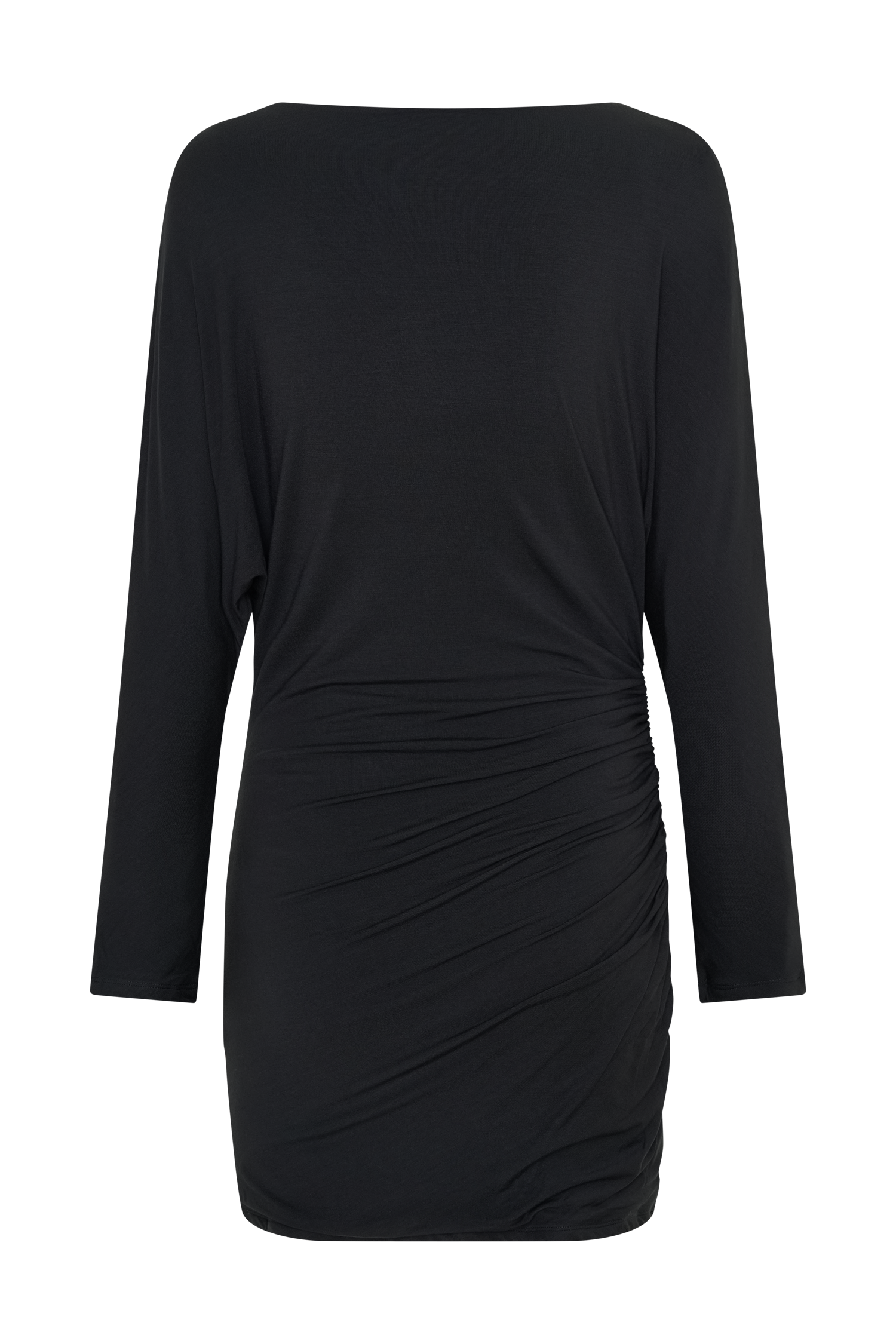 Thao Long Sleeve Gathered Mini Dress - Dark Charcoal #8