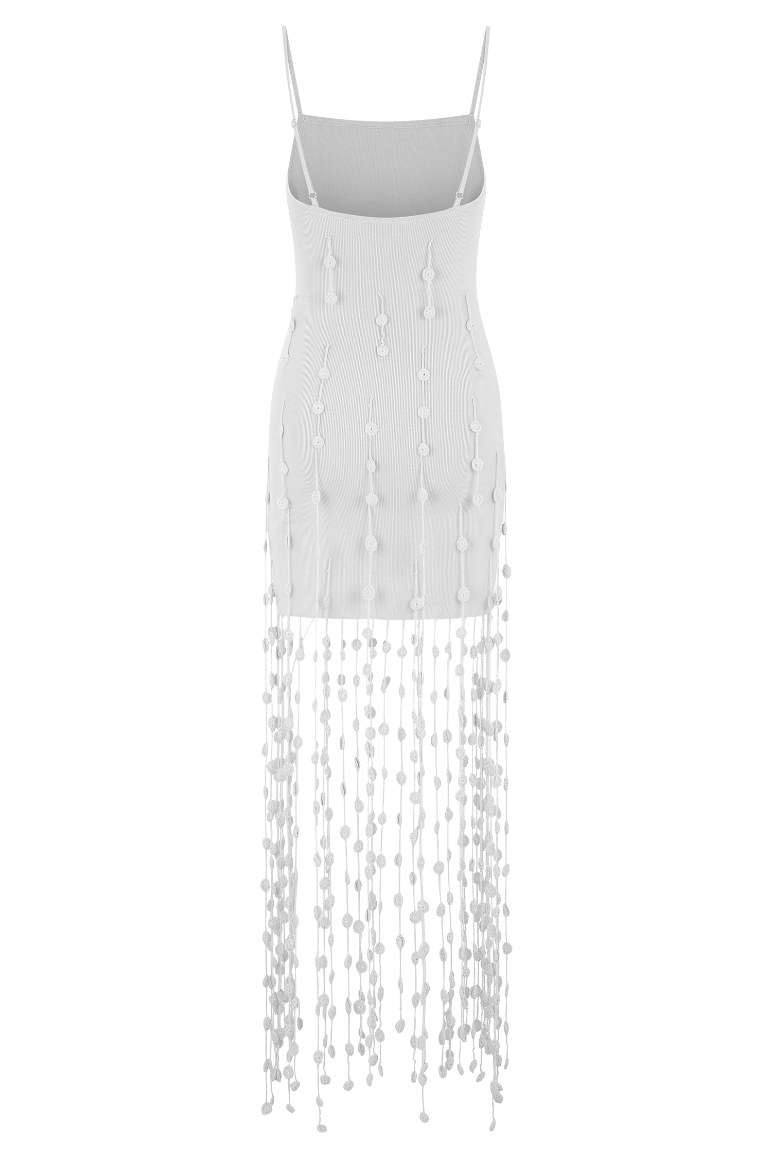Tove Hand Knit Flower Mini Dress - White #6