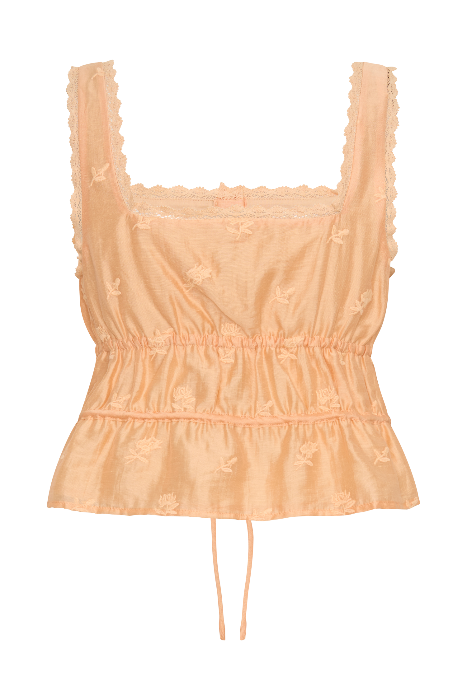 Vivian Embroidered Sleeveless Top - Orange #8