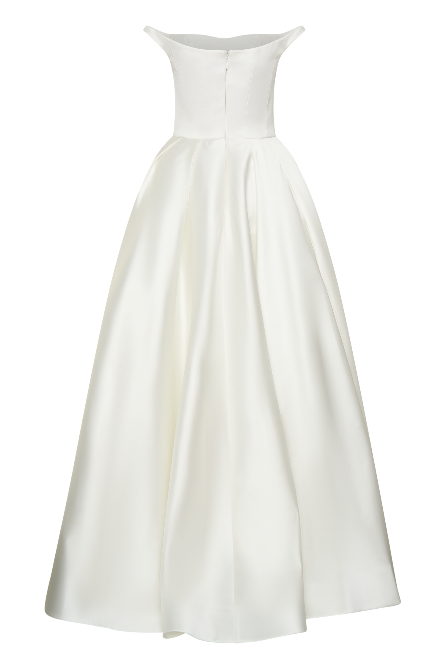 Willow Off Shoulder Satin Maxi Gown - White #12