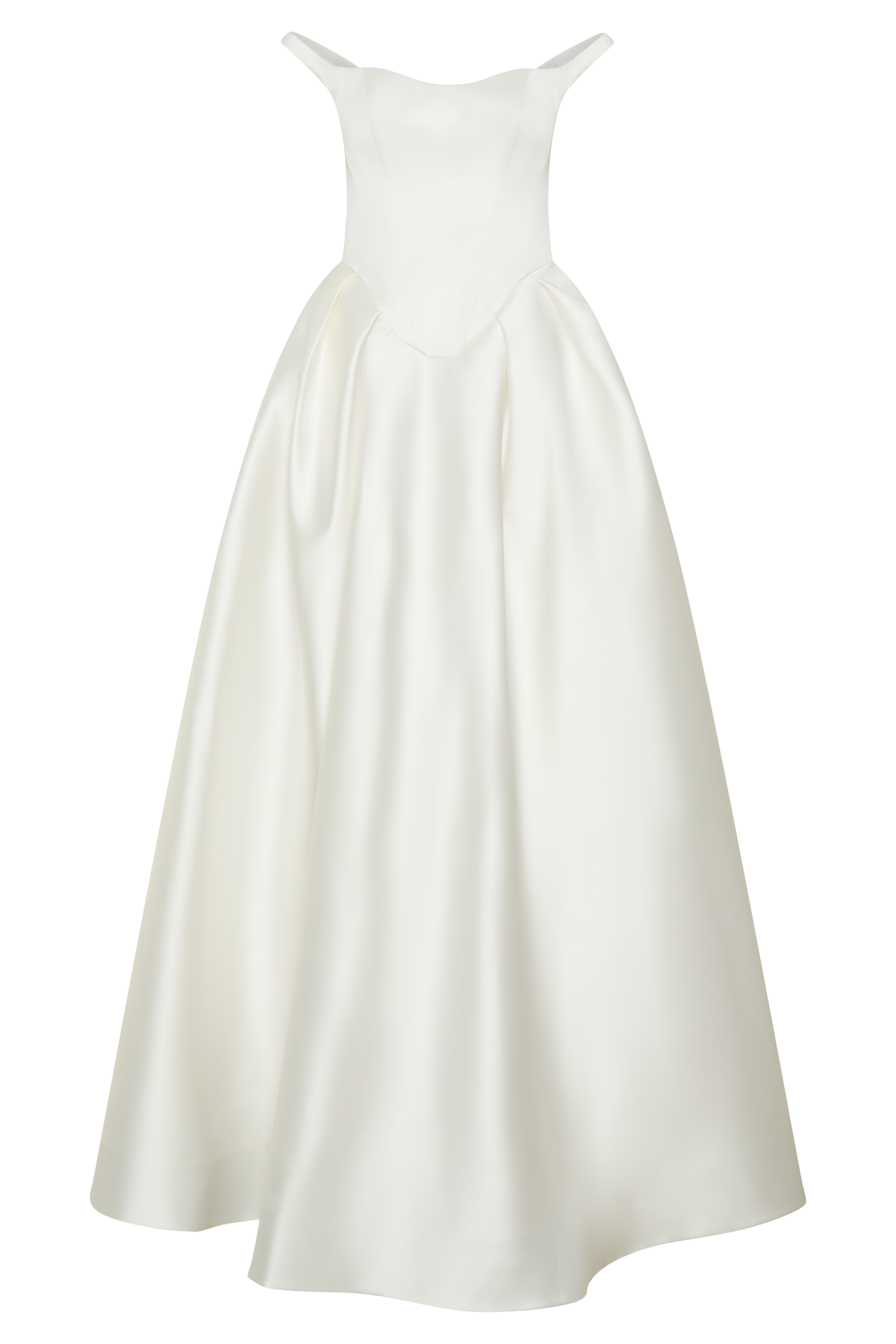 Willow Off Shoulder Satin Maxi Gown - White #14