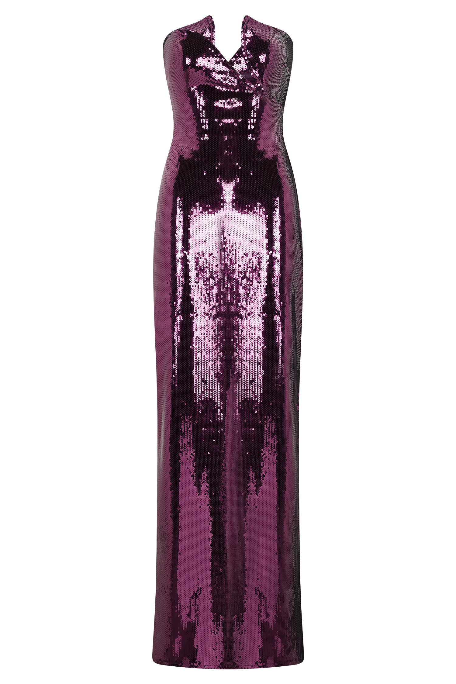 Winston Strapless Sequin Maxi Dress - Plum #8