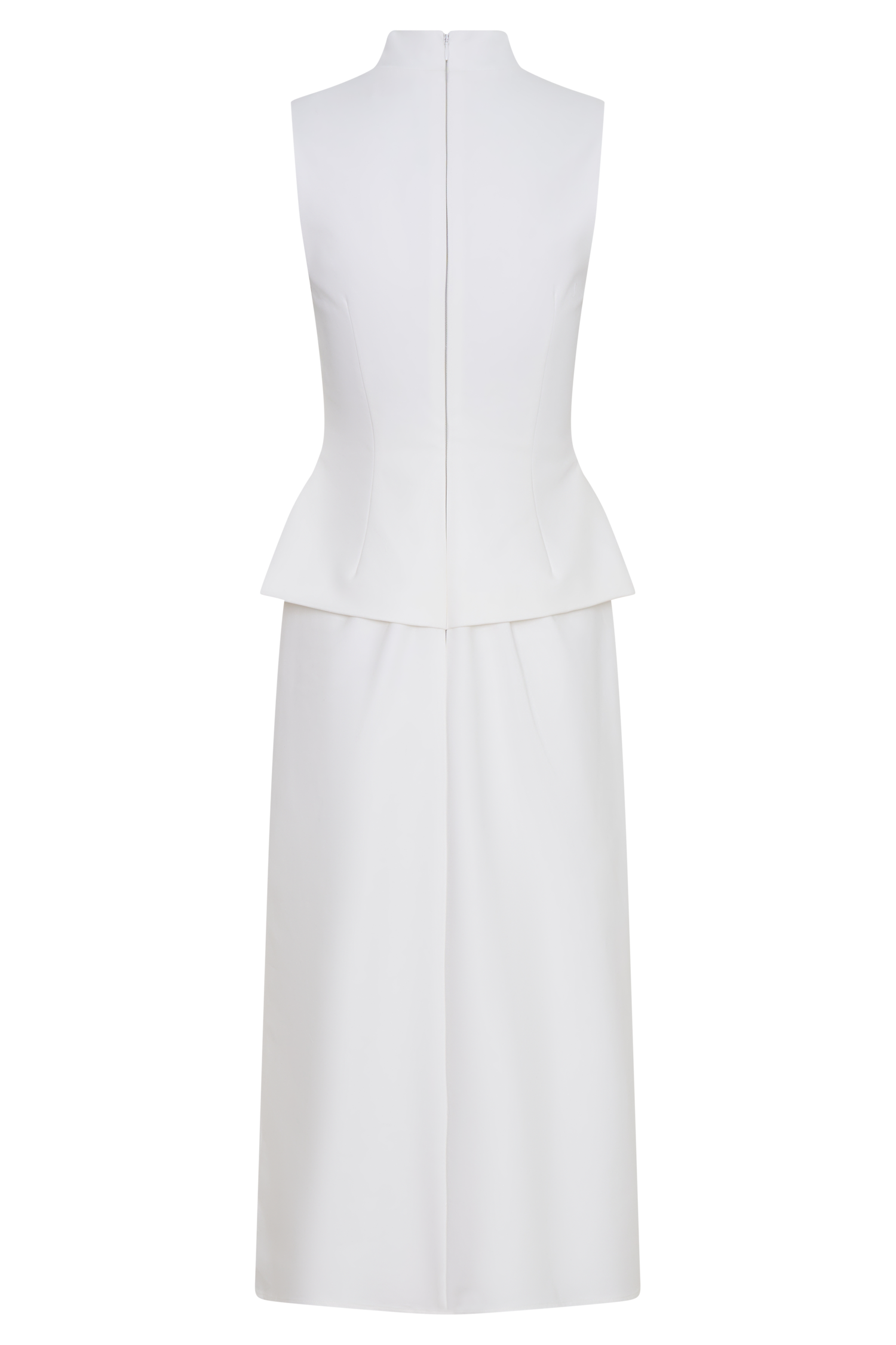 Yanina Cotton Halter Midi Dress - White #8