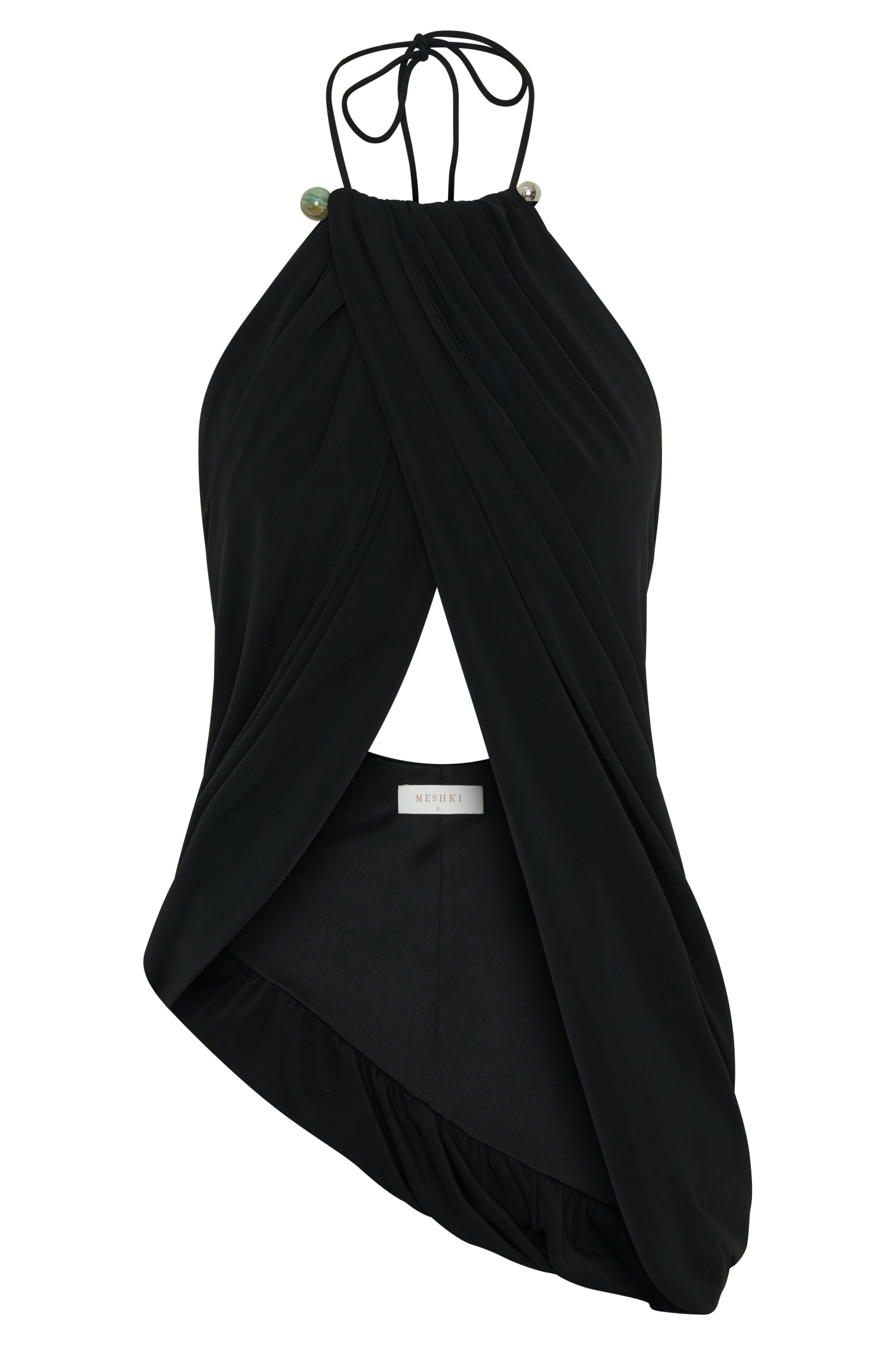 Yuna Draped Hardware Top - Black #11