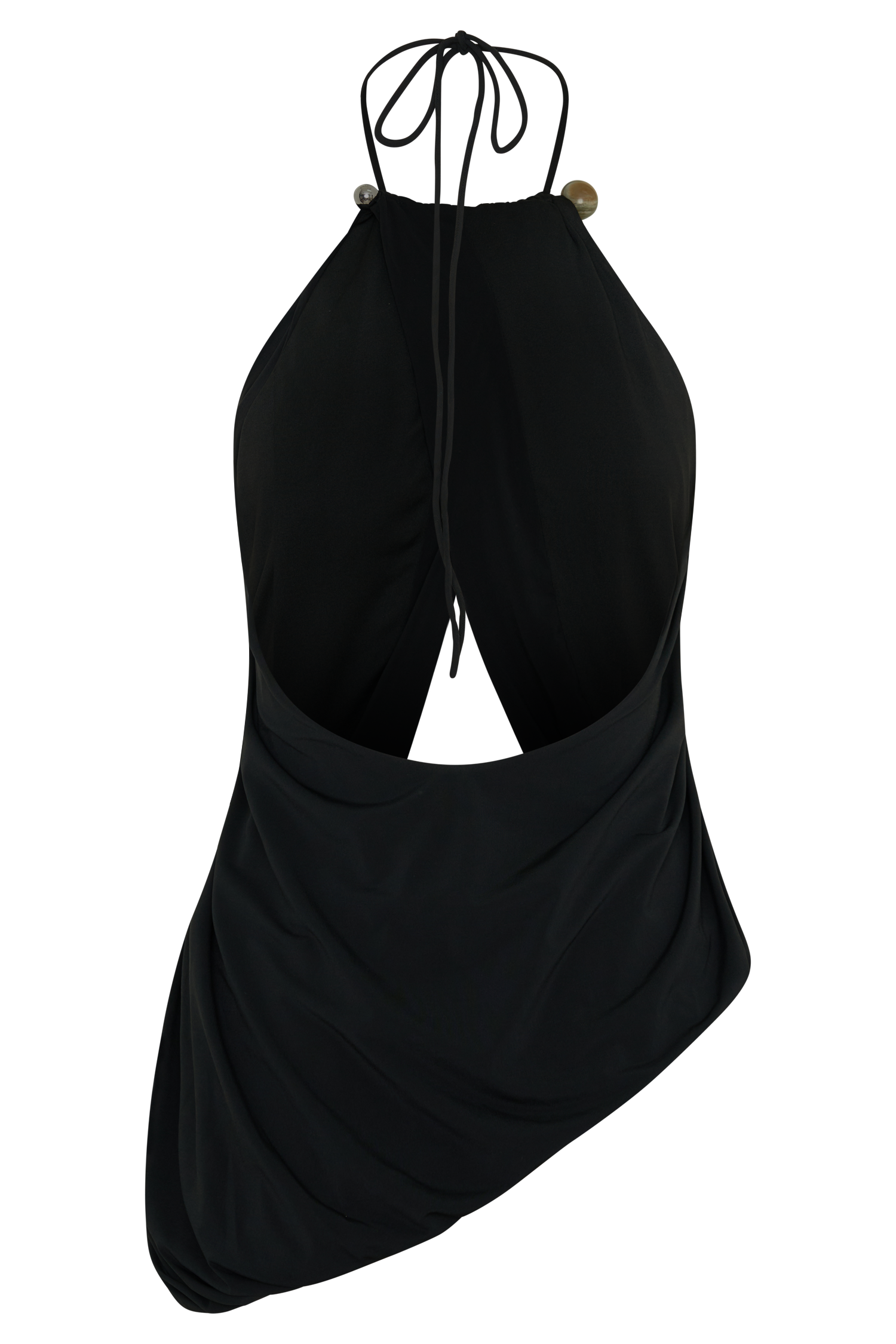 Yuna Draped Hardware Top - Black #10