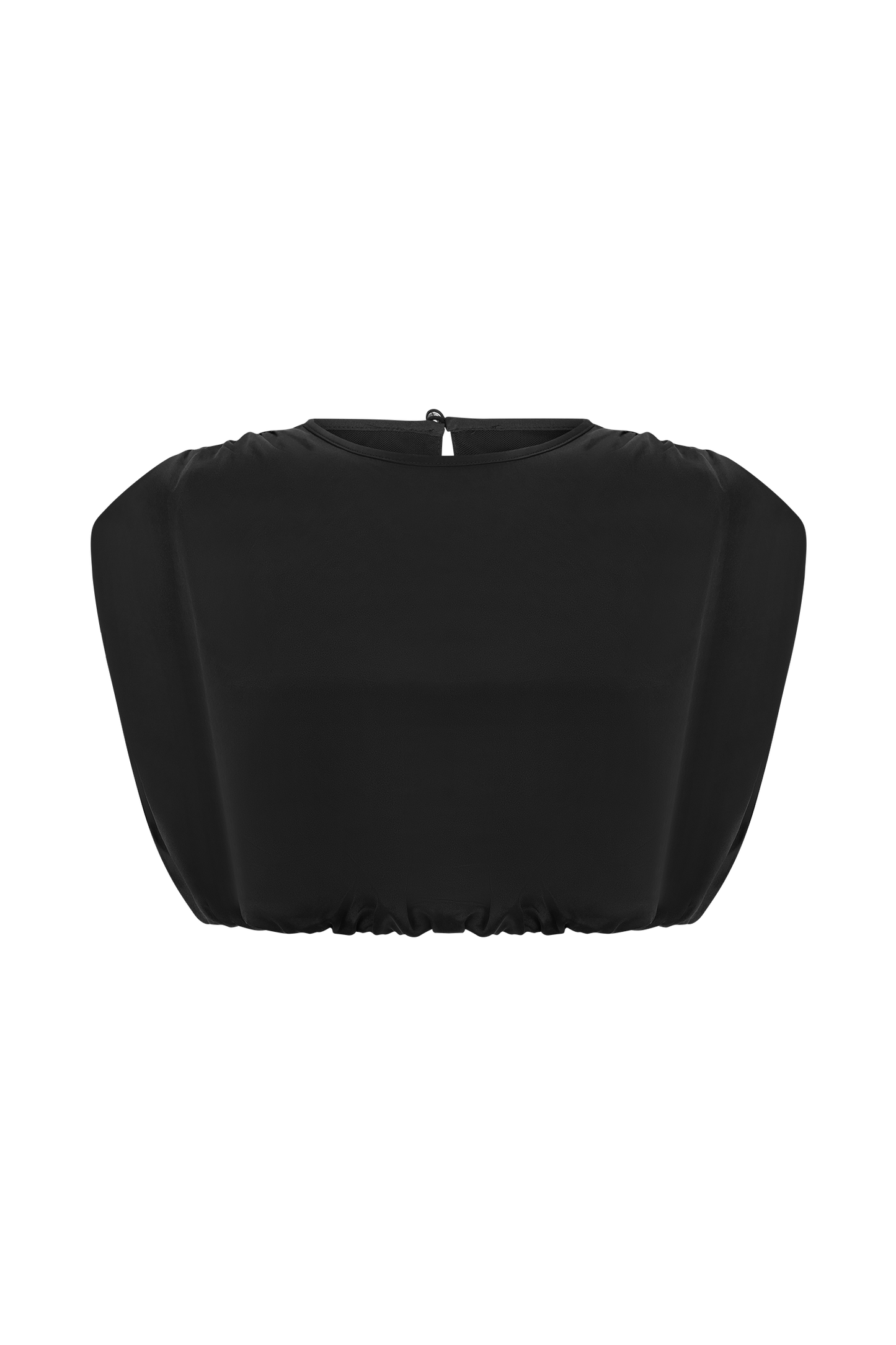 Zendaya Silk Crop Top - Black