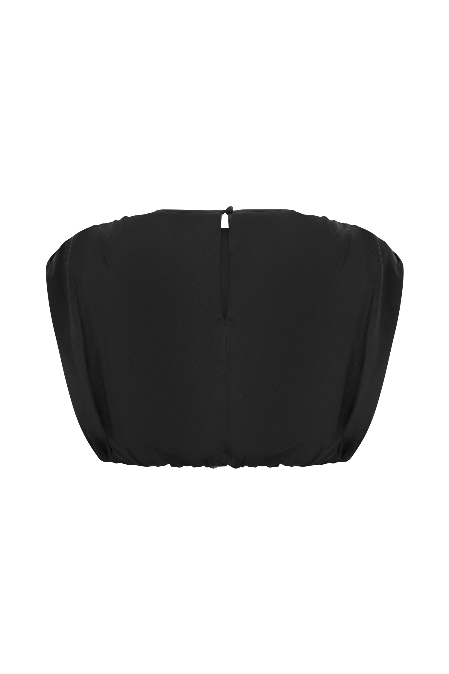 Zendaya Silk Crop Top - Black #11