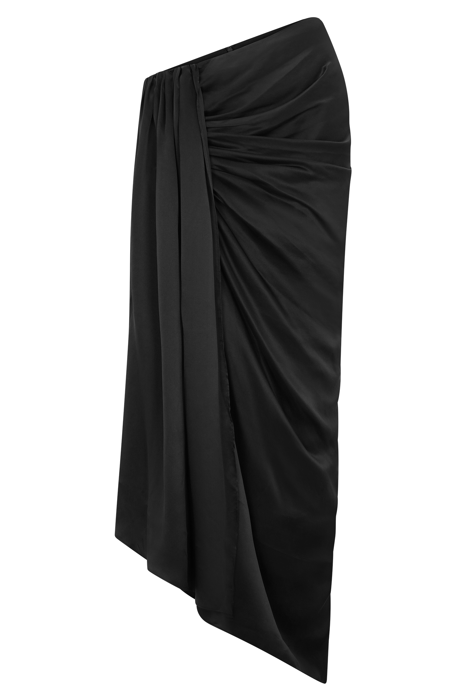 Zendaya Silk Midi Skirt - Black #12