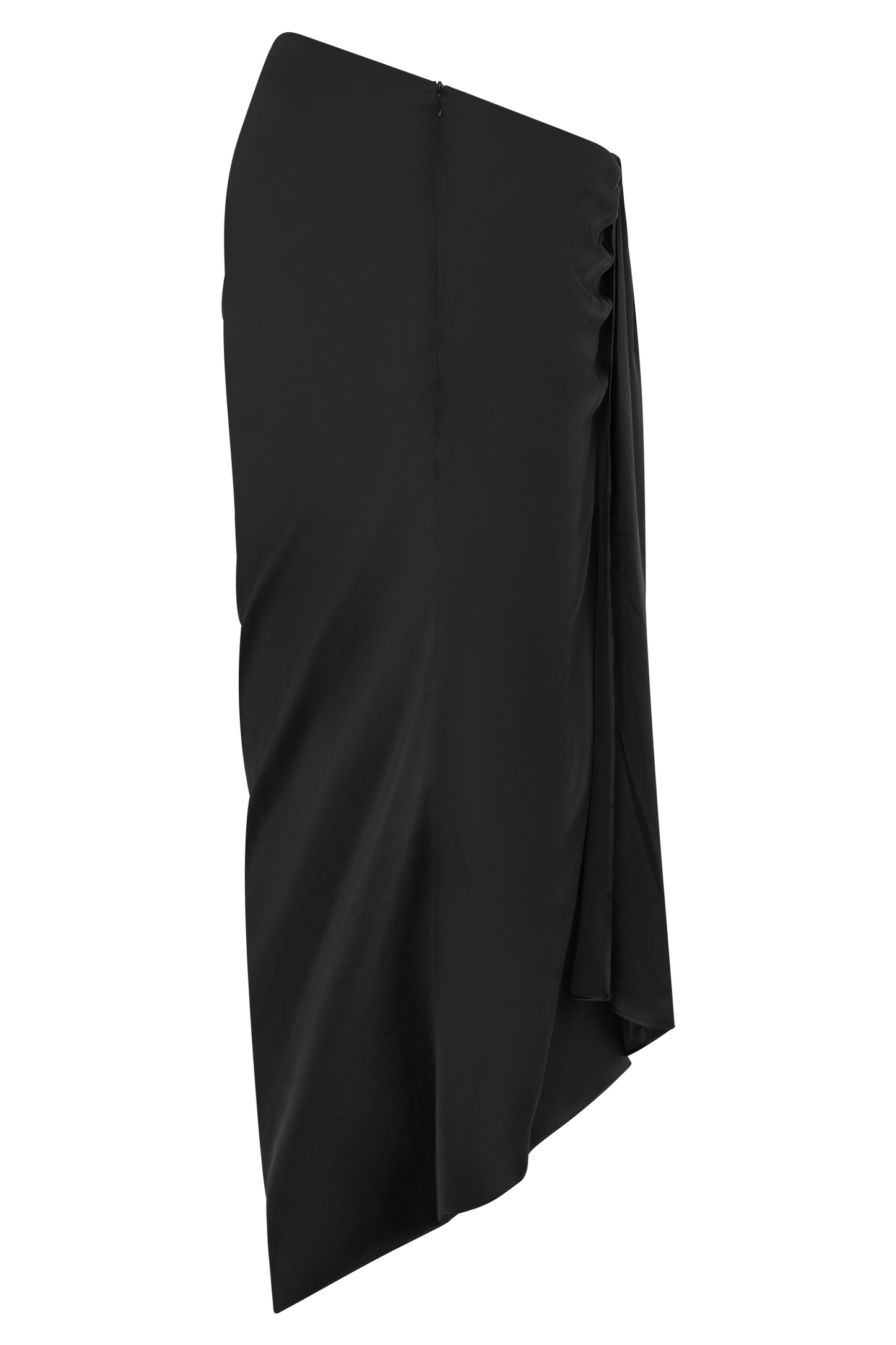 Zendaya Silk Midi Skirt - Black