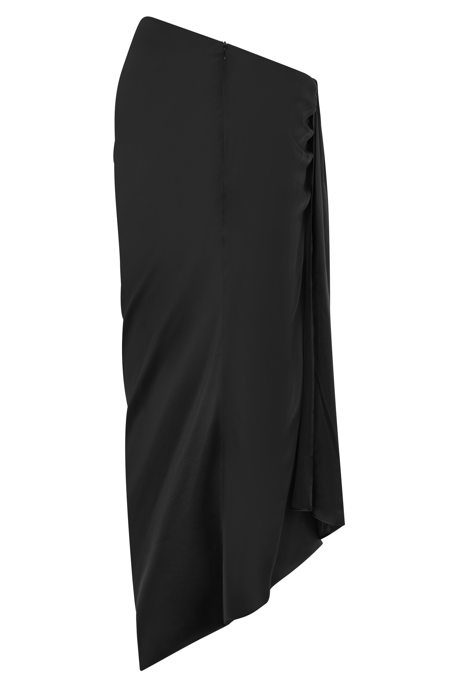 Zendaya Silk Midi Skirt - Black #11