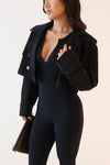 Palmer Cropped Trench Coat - Bone