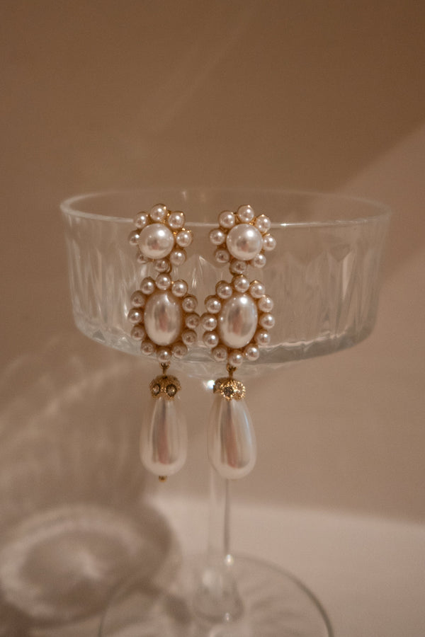 Enchanted Pearl Drop Earrings - Pearl