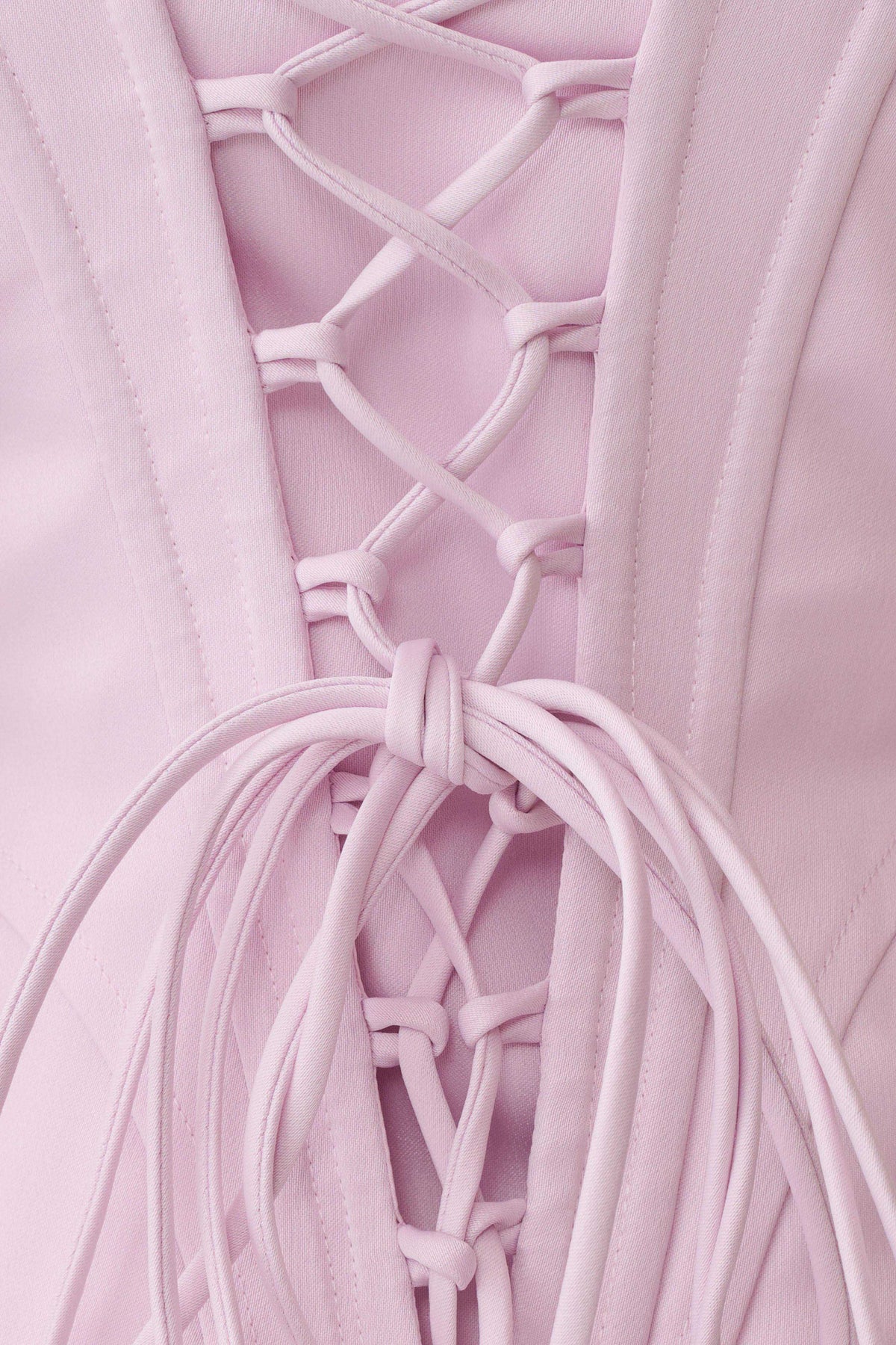 Melina Satin Peplum Corset Top - Pink #5