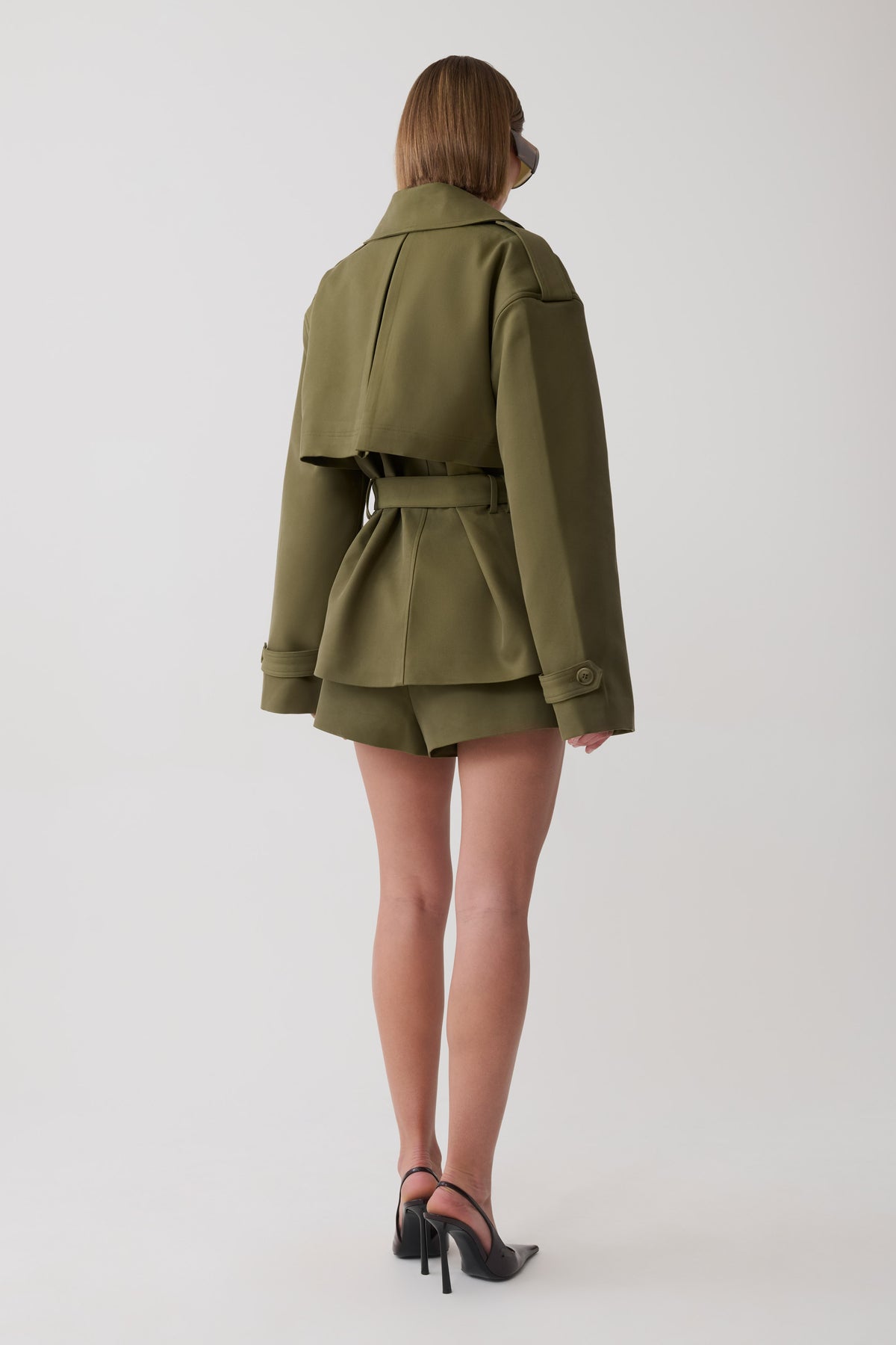 Alden Short Trench Jacket - Olive