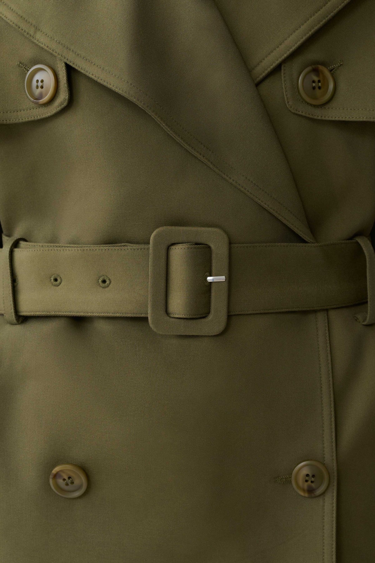 Alden Short Trench Jacket - Olive #6