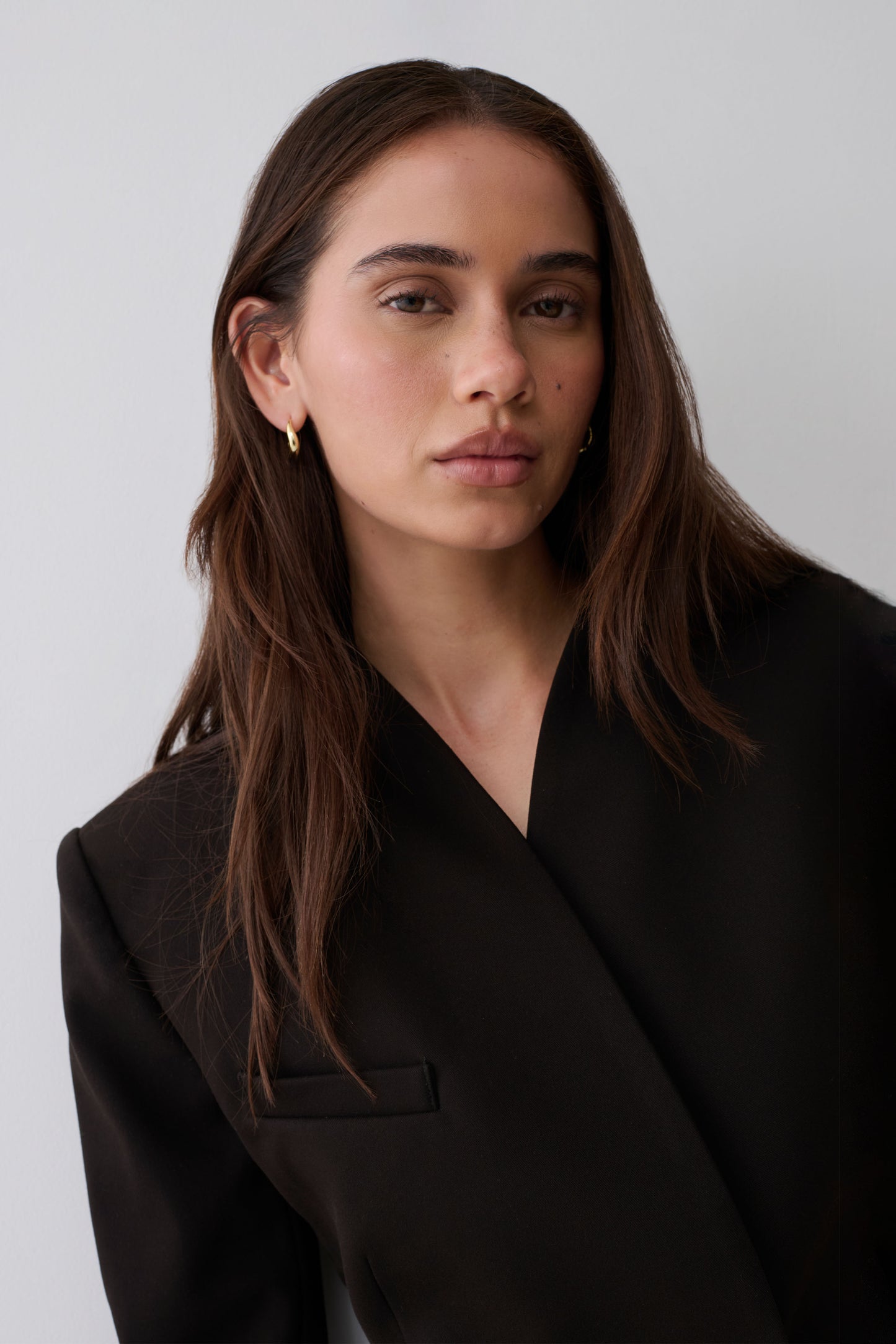 Katherine Suiting Structured Blazer - Black