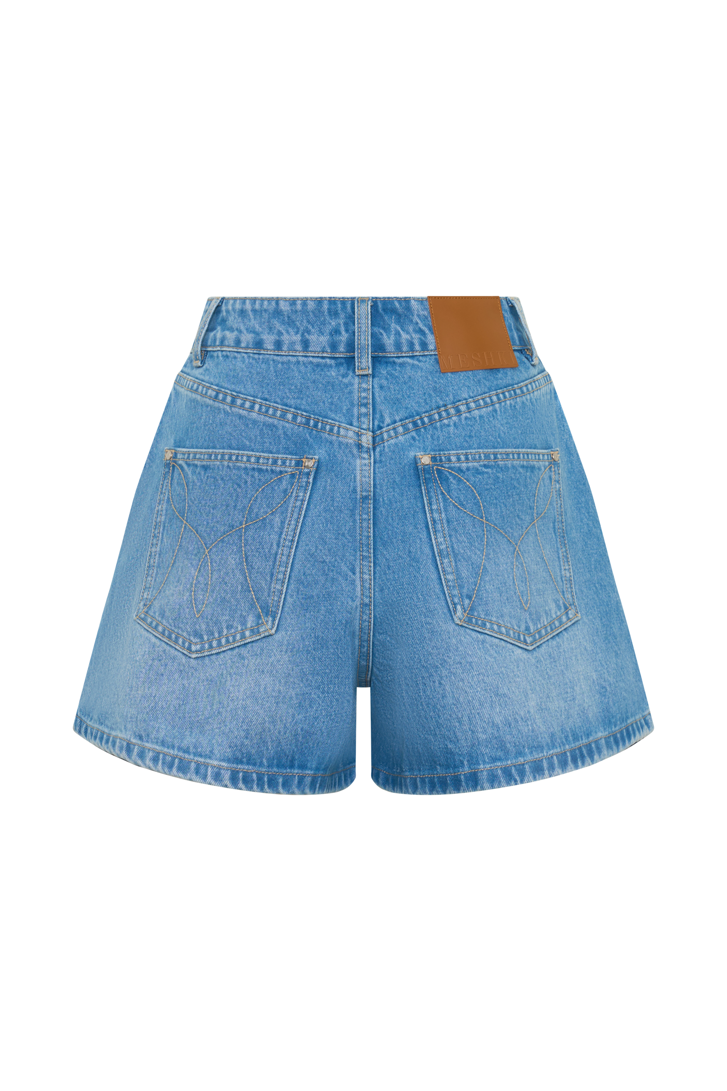 Jace A-Line Denim Shorts - Summer Blue | MESHKI