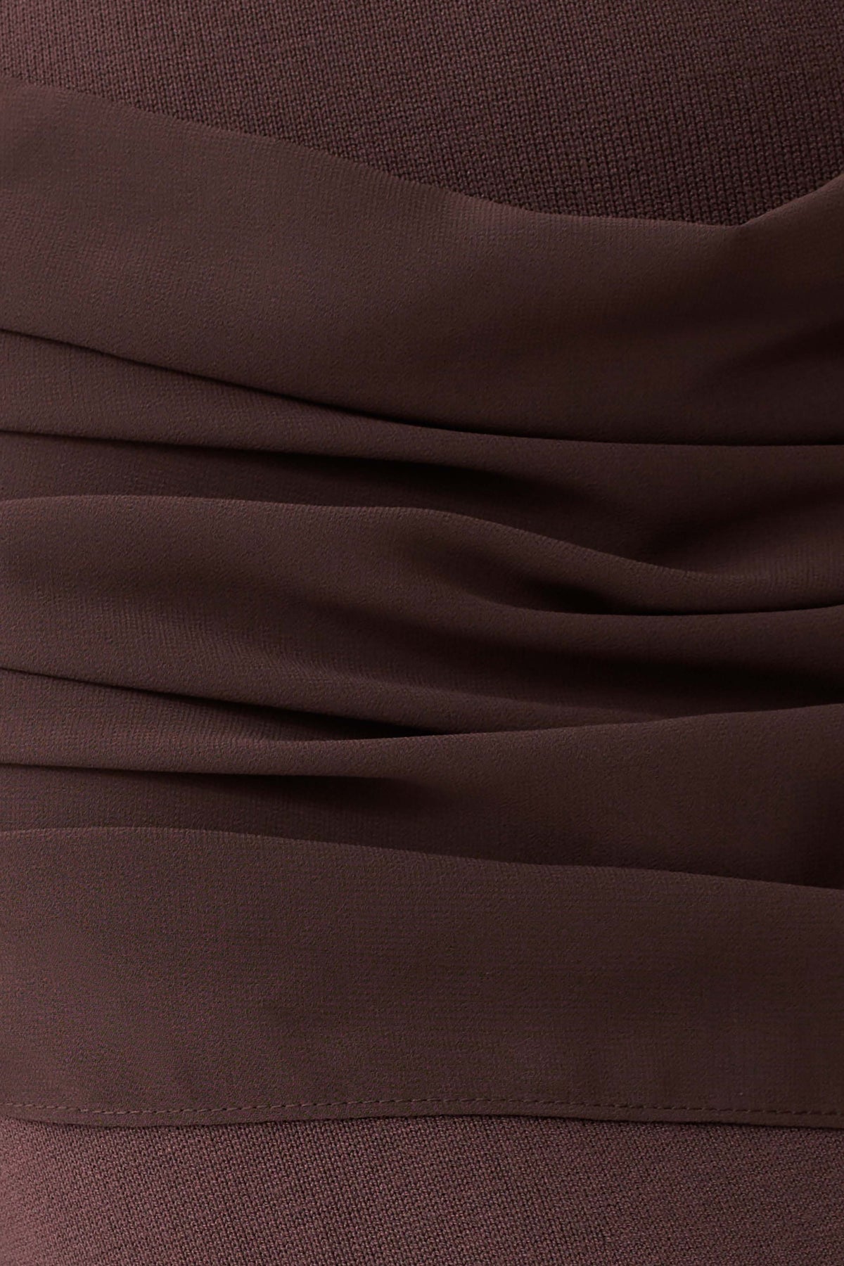 Grayson Knit Chiffon Maxi Dress - Chocolate #7