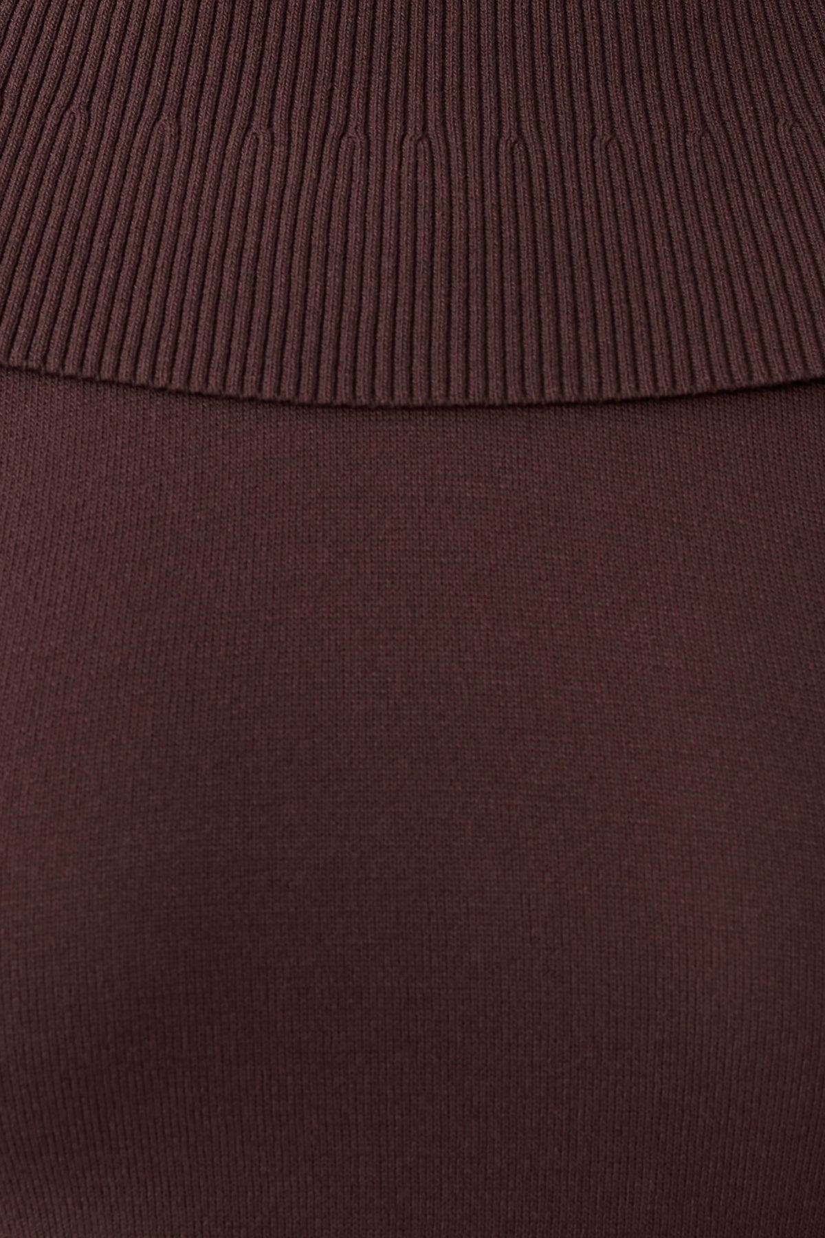 Ellen Ribbed Midi Column Knit Dress - Chocolate #6