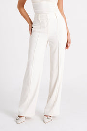 Lisa High Waist Suiting Trousers - Ivory