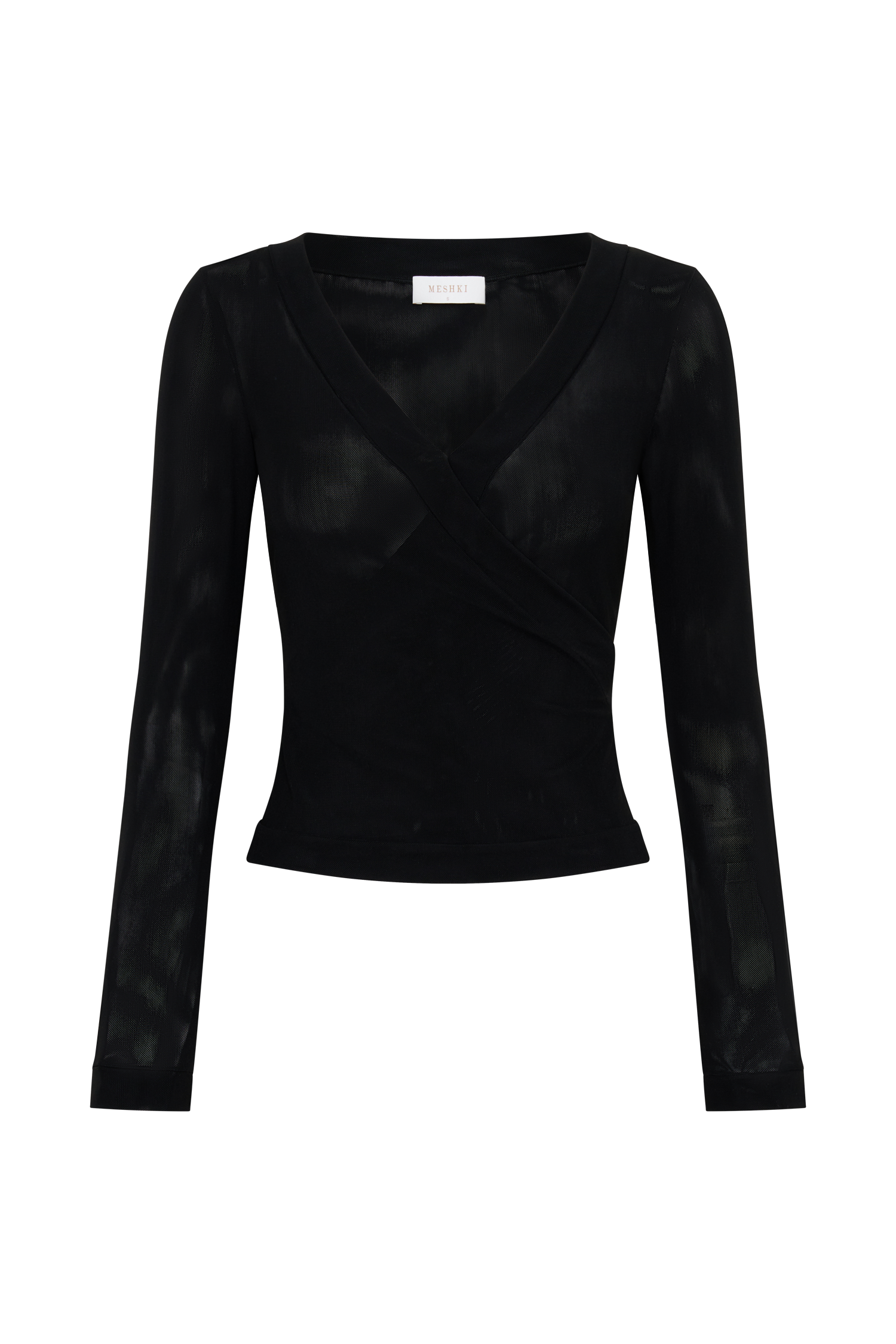 Lumi Long Sleeve Mesh Top - Black #9