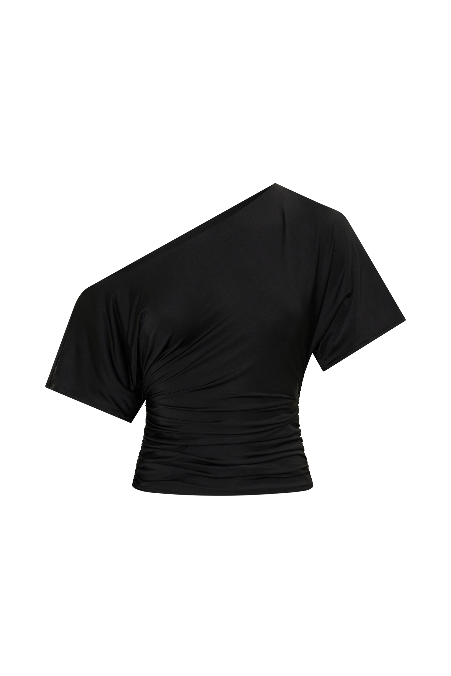 Luu Off Shoulder Slinky Top - Black #10