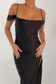 Mariposa Off Shoulder Maxi Dress - Black