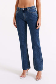 Stephy Low Rise Straight Leg Jean - Dark Blue