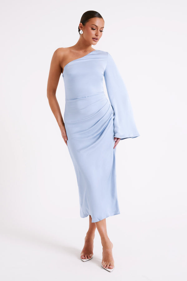 Nyomi One Shoulder Maxi Dress - Ice Blue