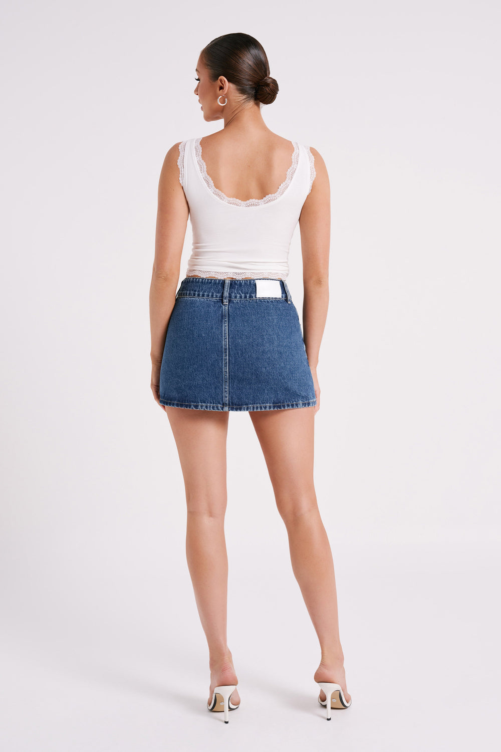 Roselyn Sleeveless Lace Cami Top - White